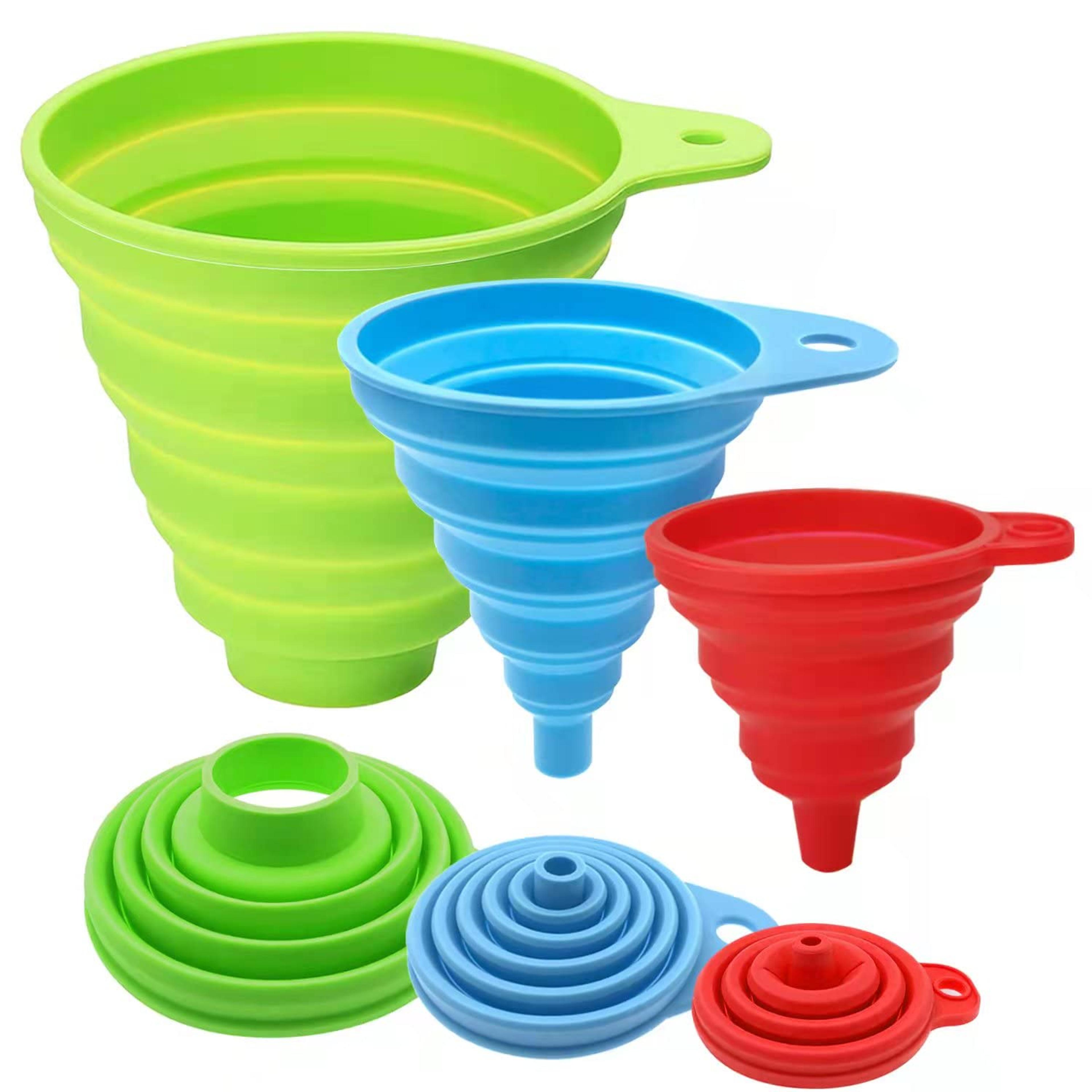 Silicone Funnels For Kitchen Use 3 Pcs Set For Liquid Powder Transfer Mini Small And Wide Mouth Fun 0