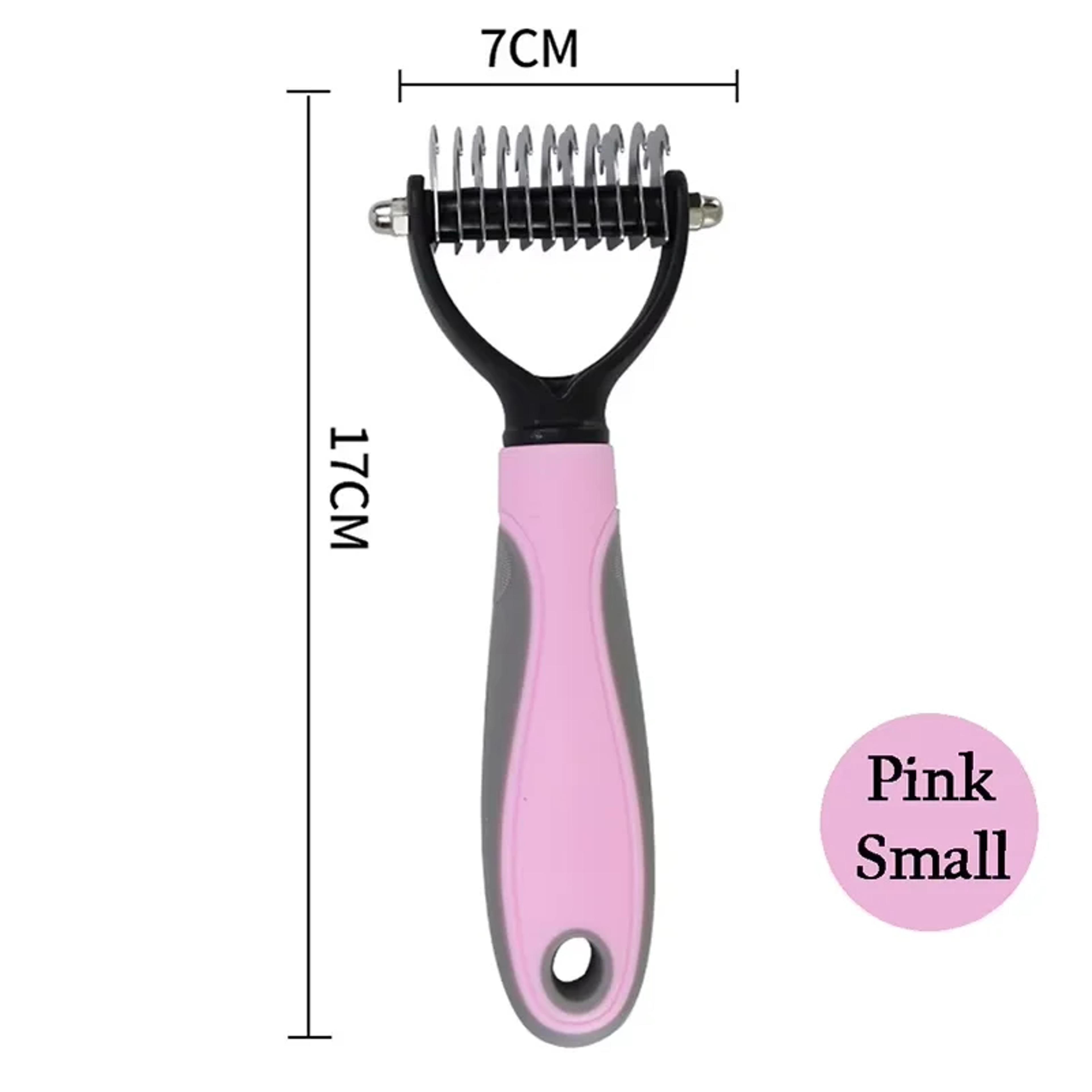 Pet Deshedding Brush Double Sided Grooming Tool Shedding And Dematting Stainless Steel Dog Comb For 8