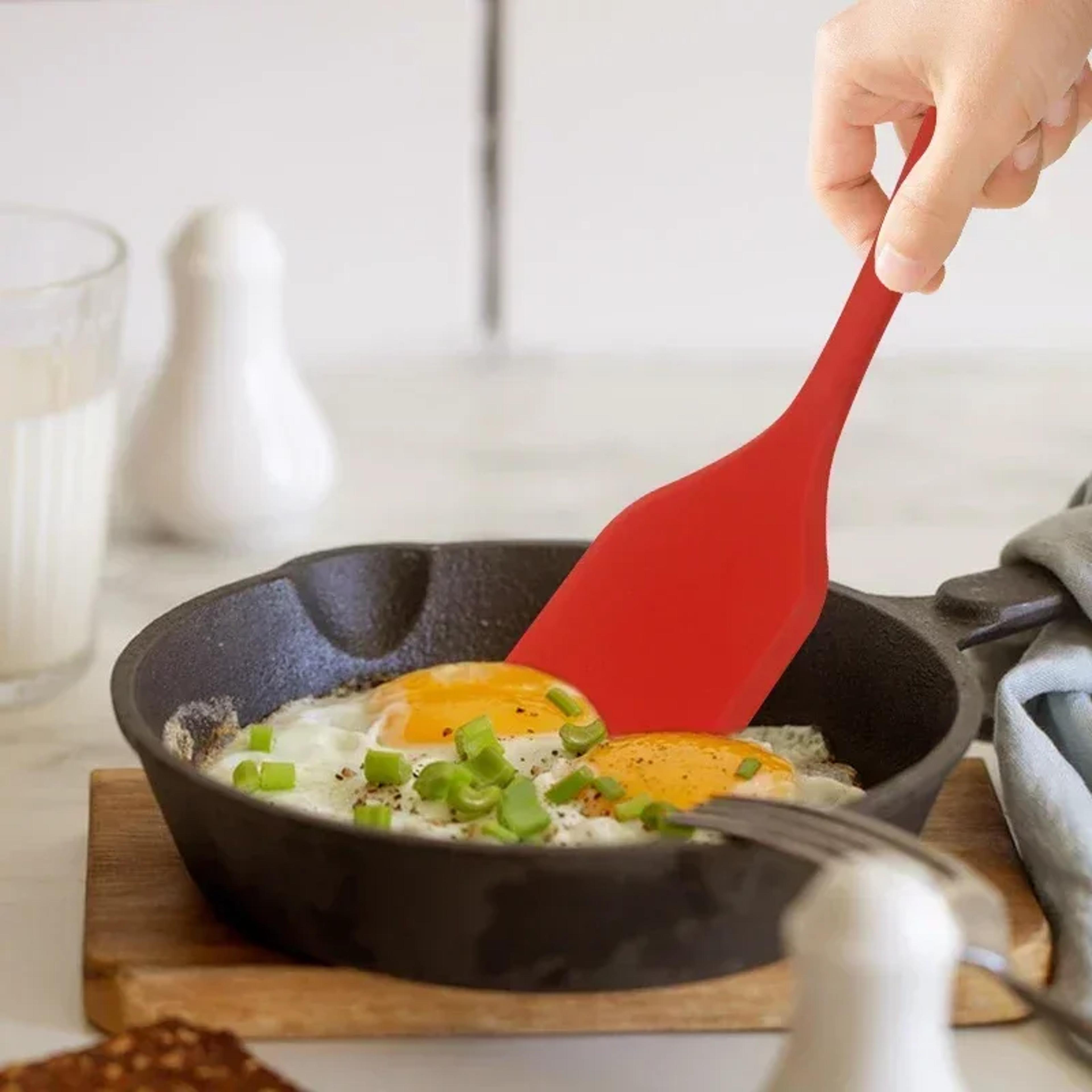 silicone cooking spatula, non-stick shovel for fried fish, omelette, kitchen tools for easy cooking and cleaning