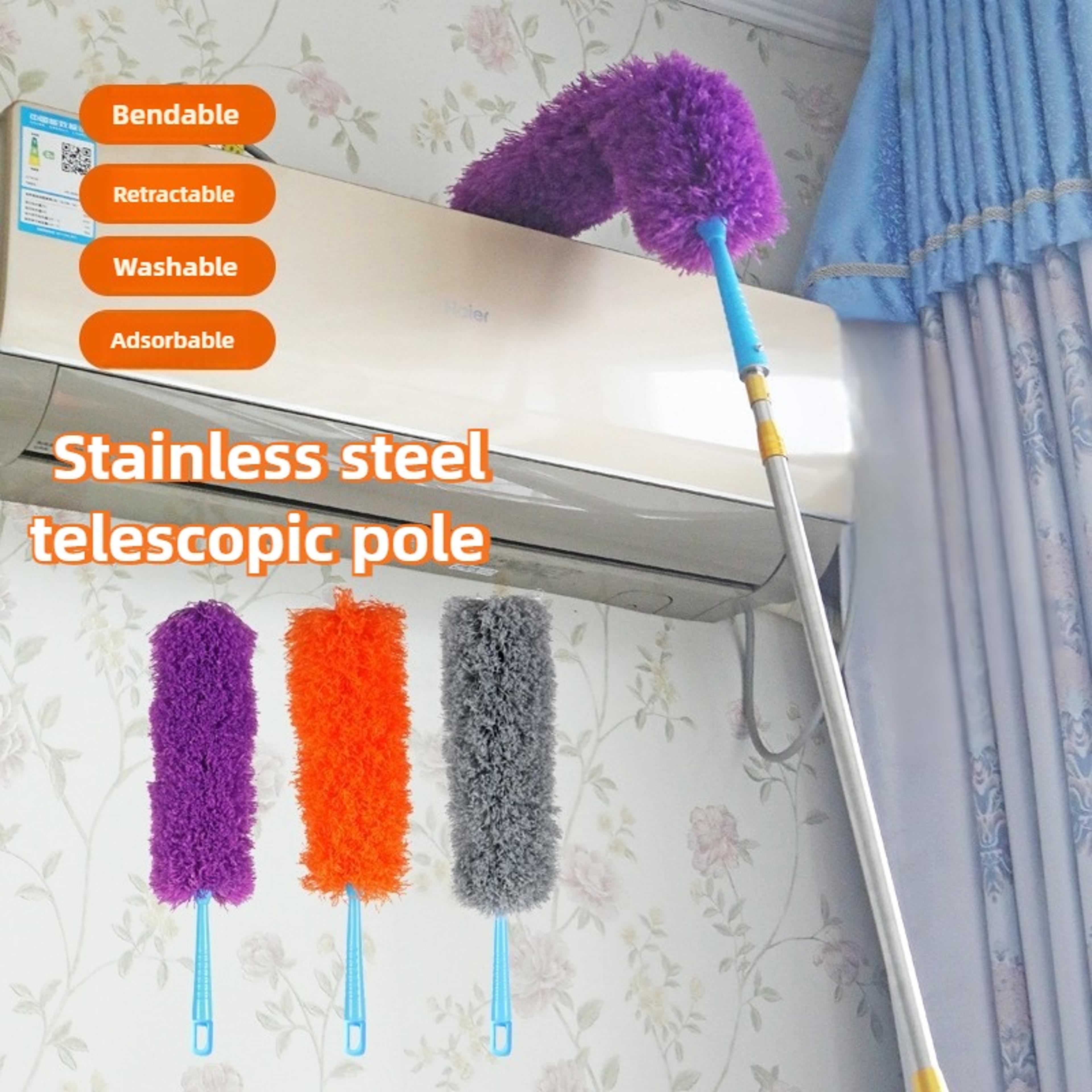 Telescopic Feather Duster Lightweight Extendable Dust Cleaning Brush For Furniture Car Air Conditio 1