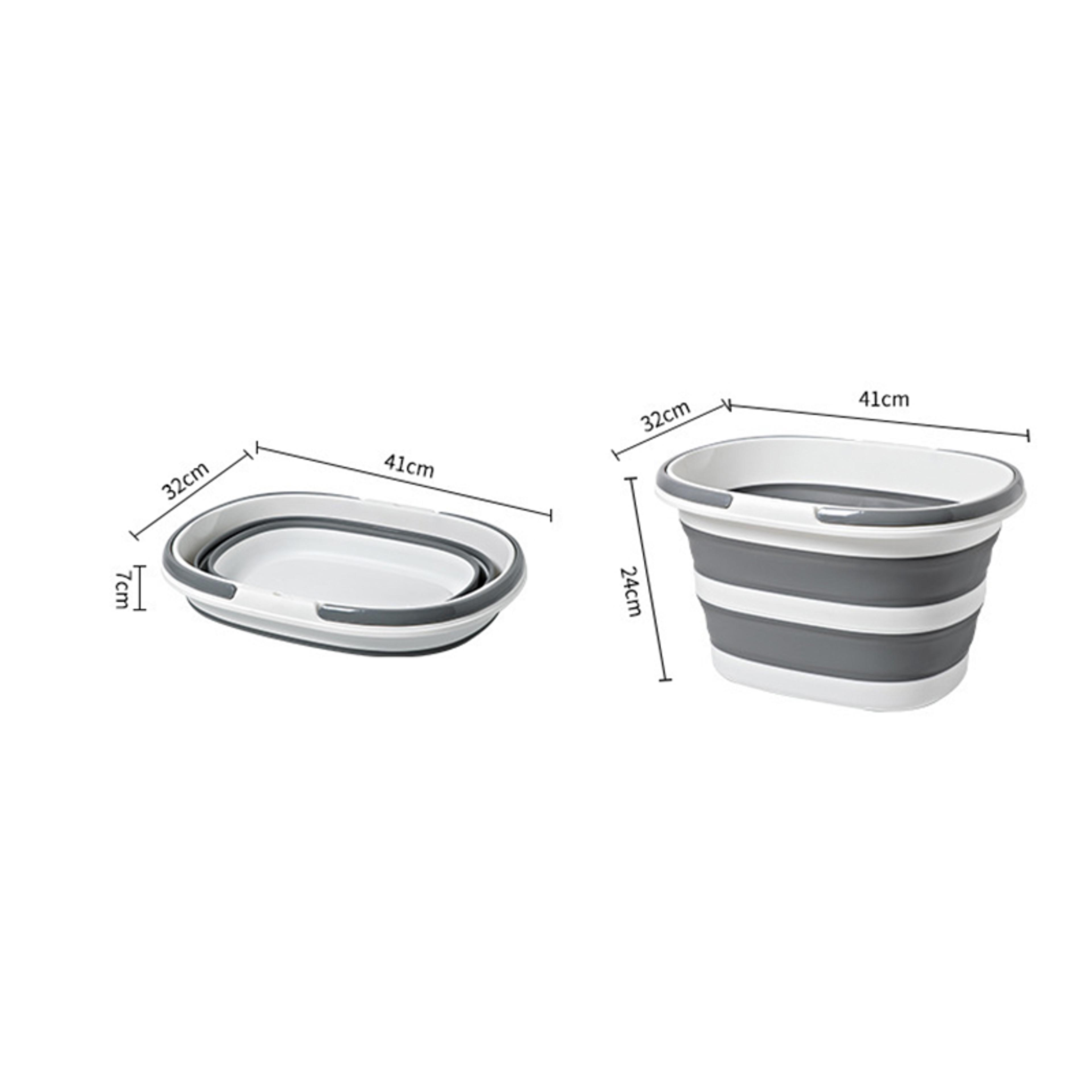 Home Foldable Laundry Bucket Multipurpose Dirty Clothes Basket Portable Storage Mop Bucket Square D