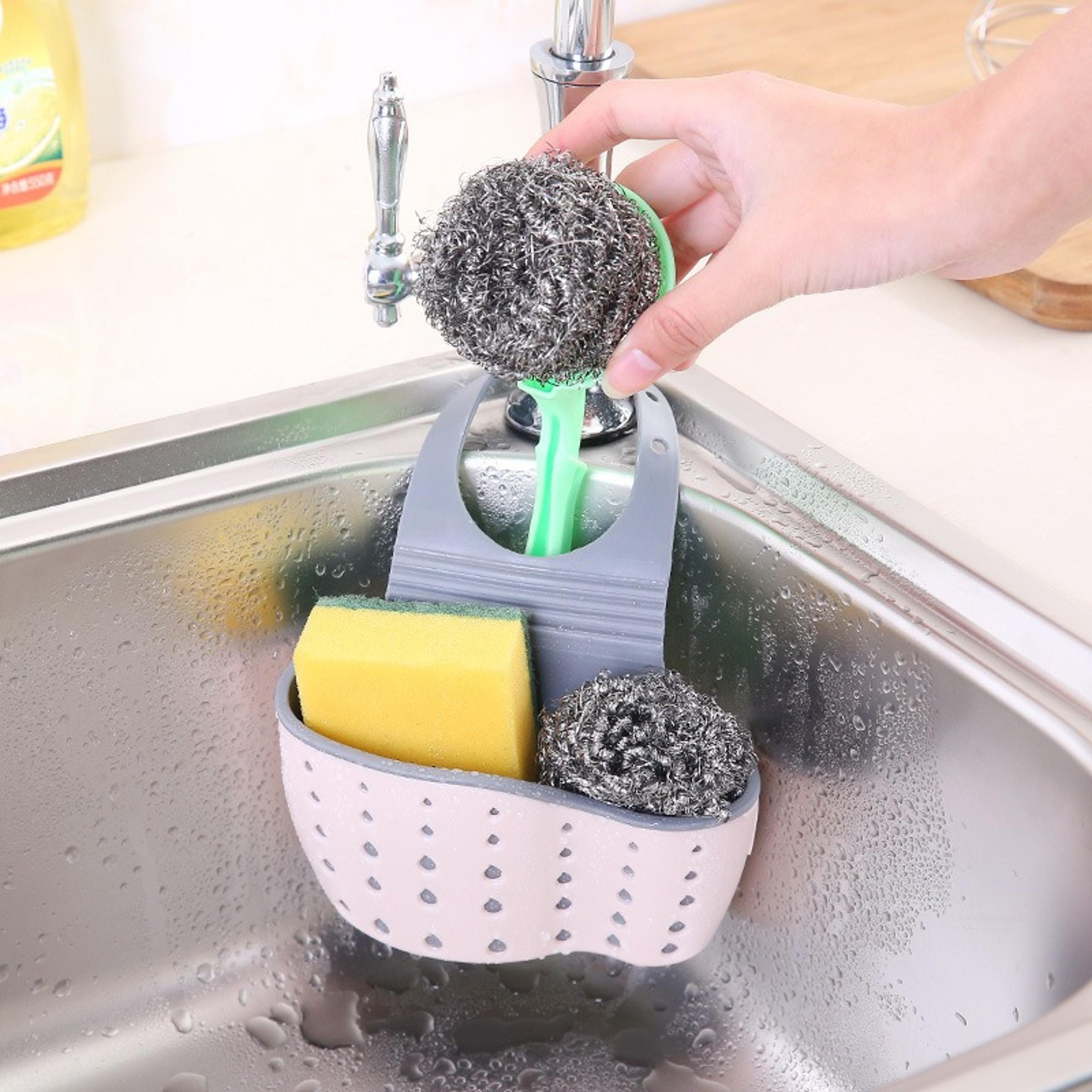 Home Storage Drain Basket Adjustable Kitchen Sink Holder Hanging Drain Basket Soap Sponge Shelf Acc 0