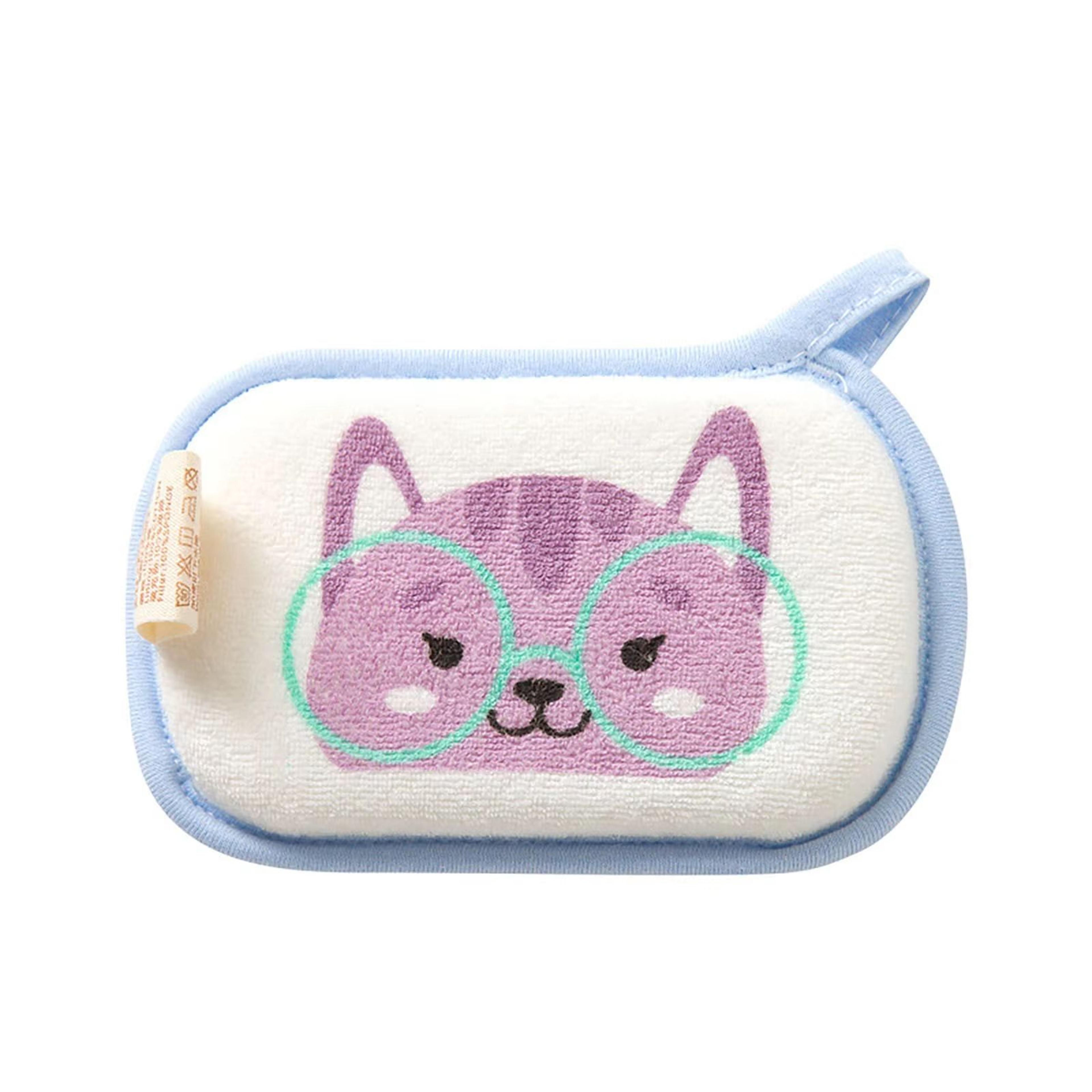 Cute Print Elephant Bath Sponge For Kids Soft Body Wash Towel For Toddlers And Newborns 1