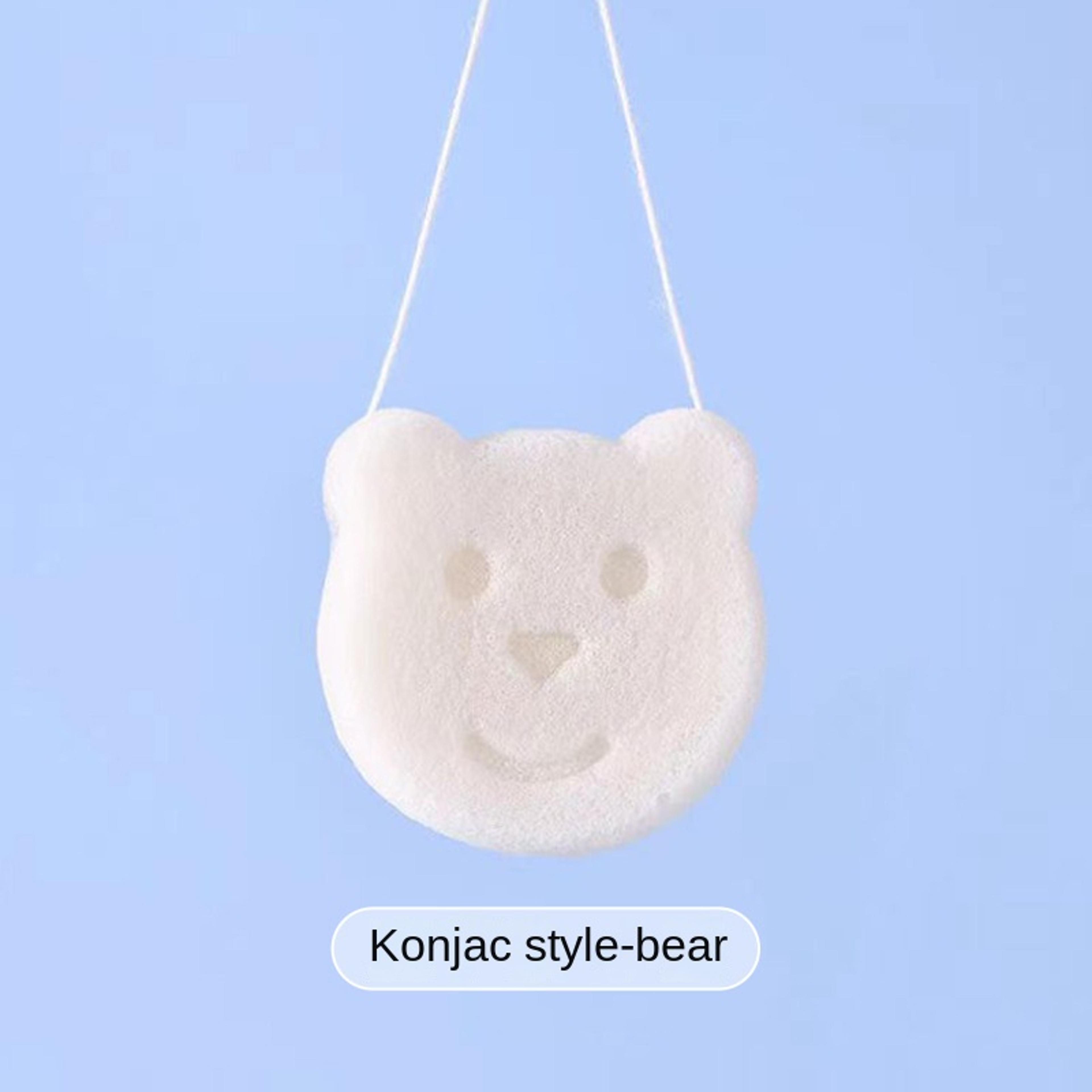 Konjac Puff Baby Bath Sponge Childrens Face Wash Hair Shampoo Exfoliating Cotton Bath Artifact 6