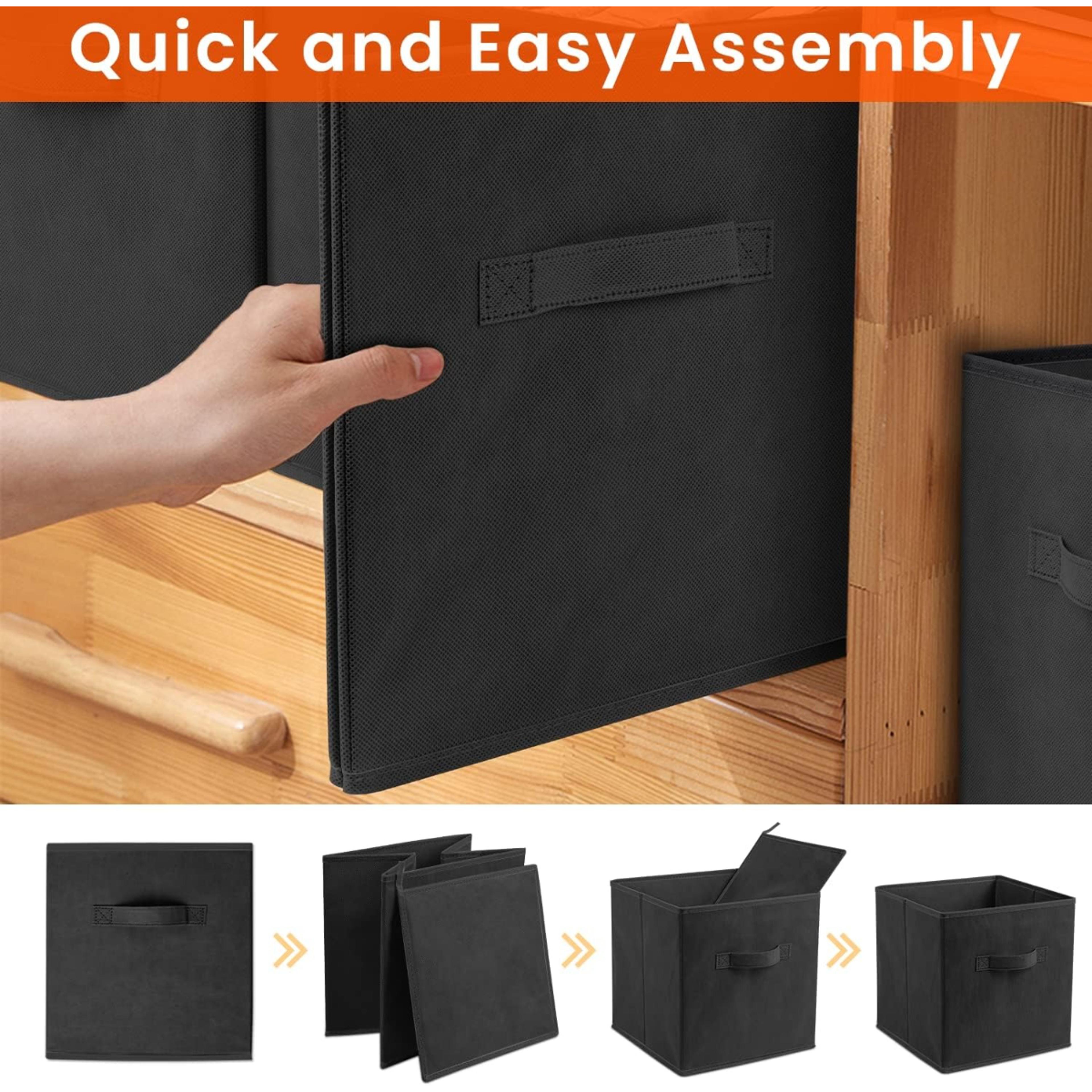 Heavy Duty Collapsible Storage Organizer Bins Storage Cubes For Shelves Closet Clothes Blankets Toy 4
