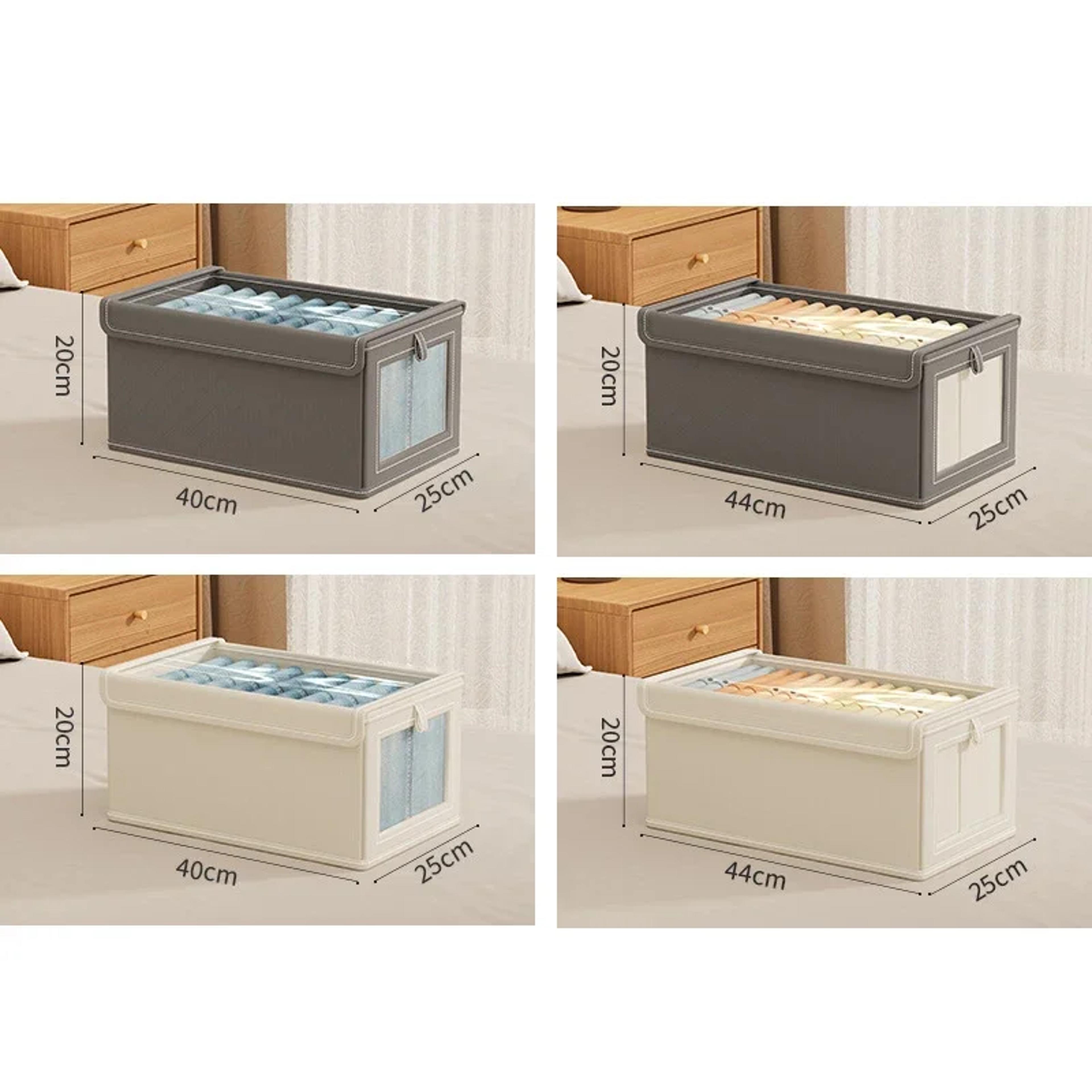 Large Foldable Canvas Storage Box With Clear Window Organize And Store Clothing SpaceSaving Home Cl 4