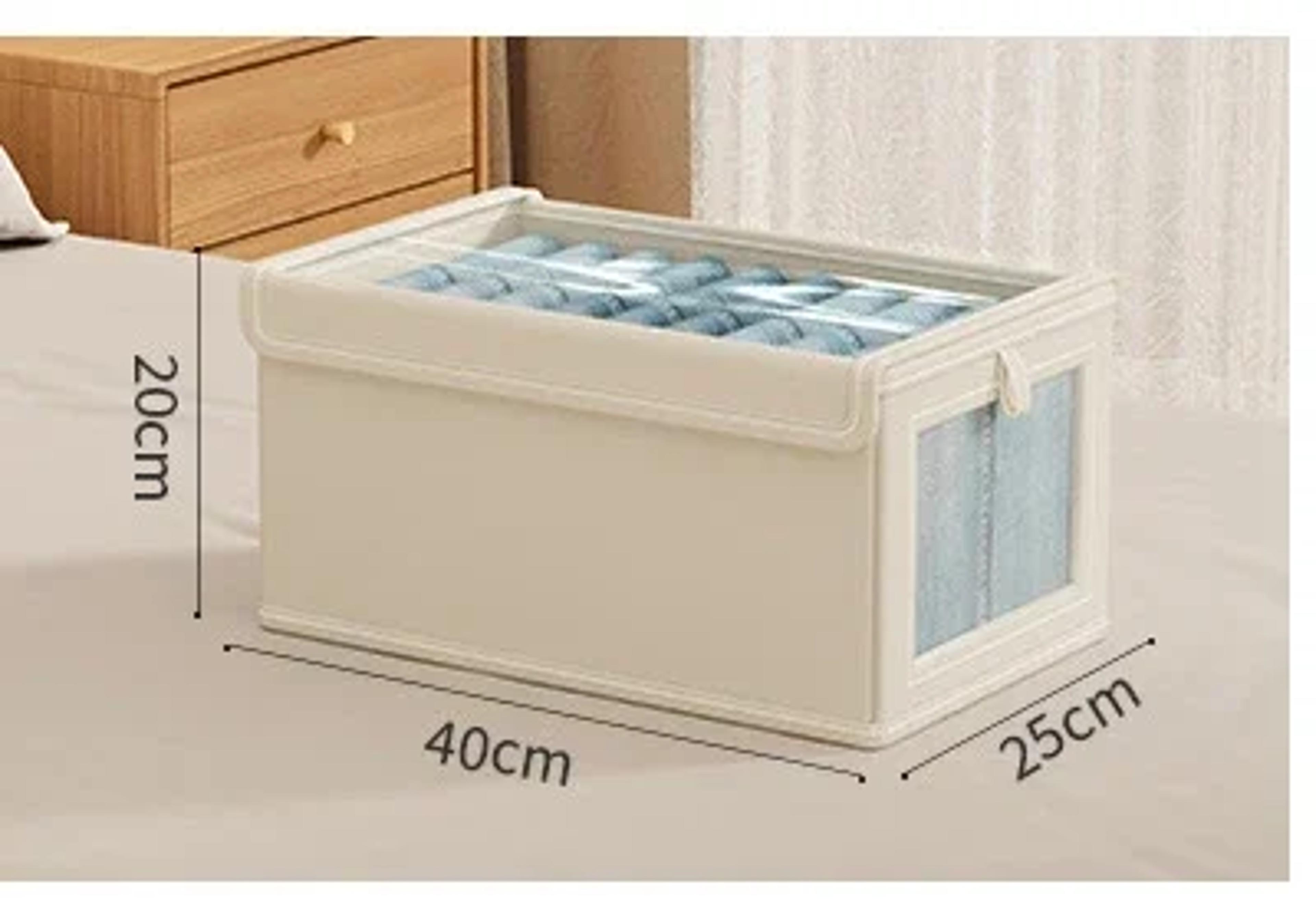 Large Foldable Canvas Storage Box With Clear Window Organize And Store Clothing SpaceSaving Home Cl 6
