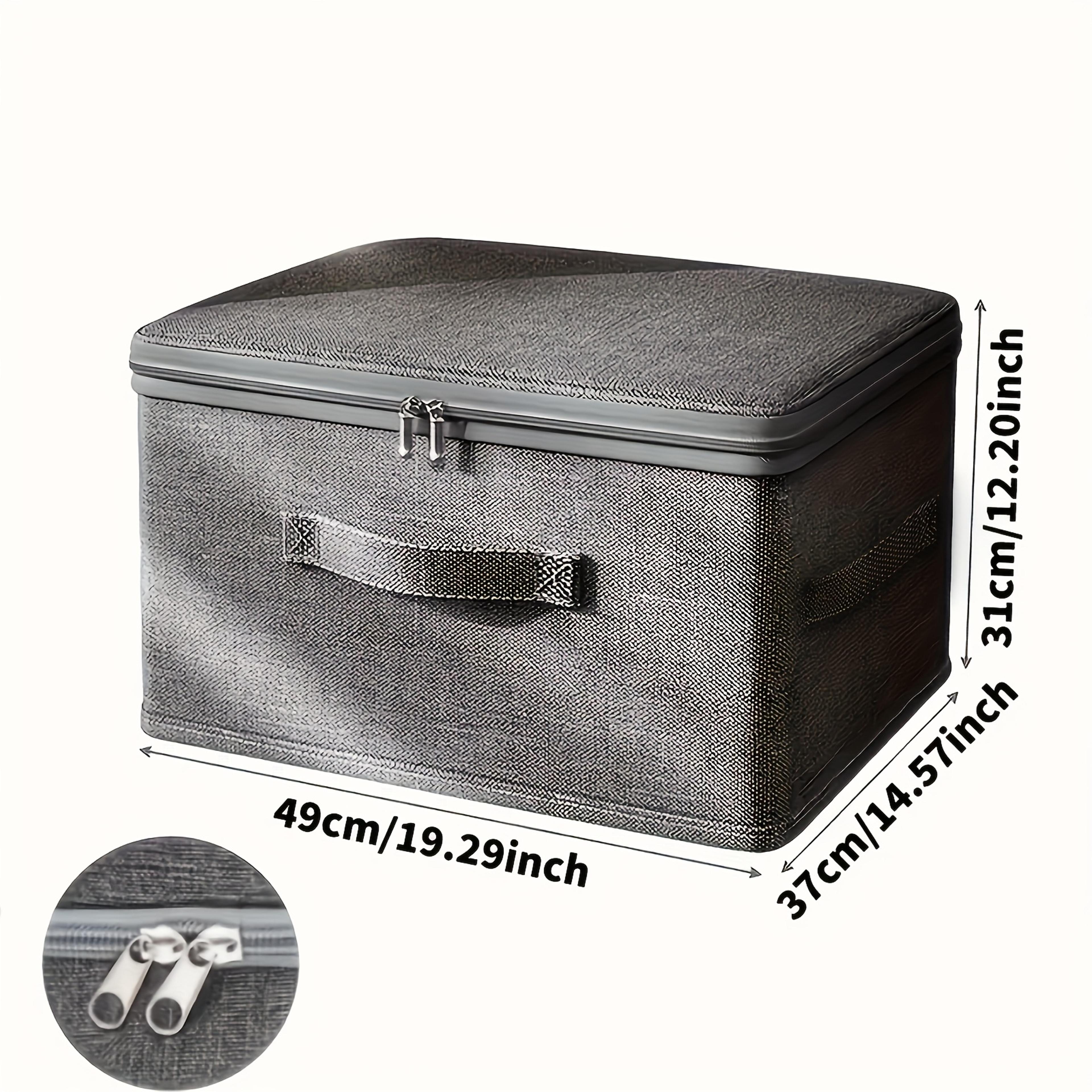 Foldable Fabric Storage Bag With Reinforced Handles Large Storage Bag For Clothes Bedding Blankets  9