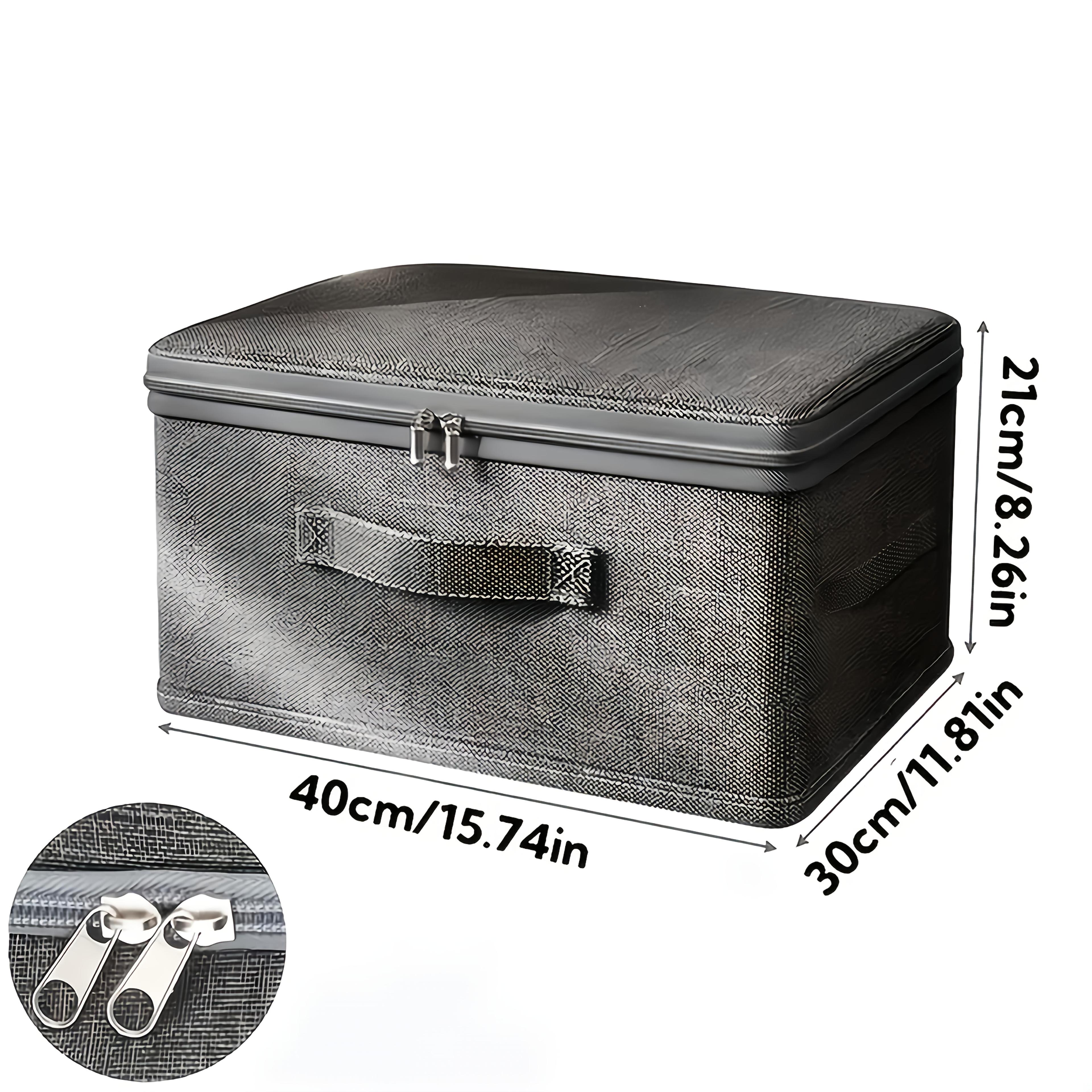 Foldable Fabric Storage Bag With Reinforced Handles Large Storage Bag For Clothes Bedding Blankets  7
