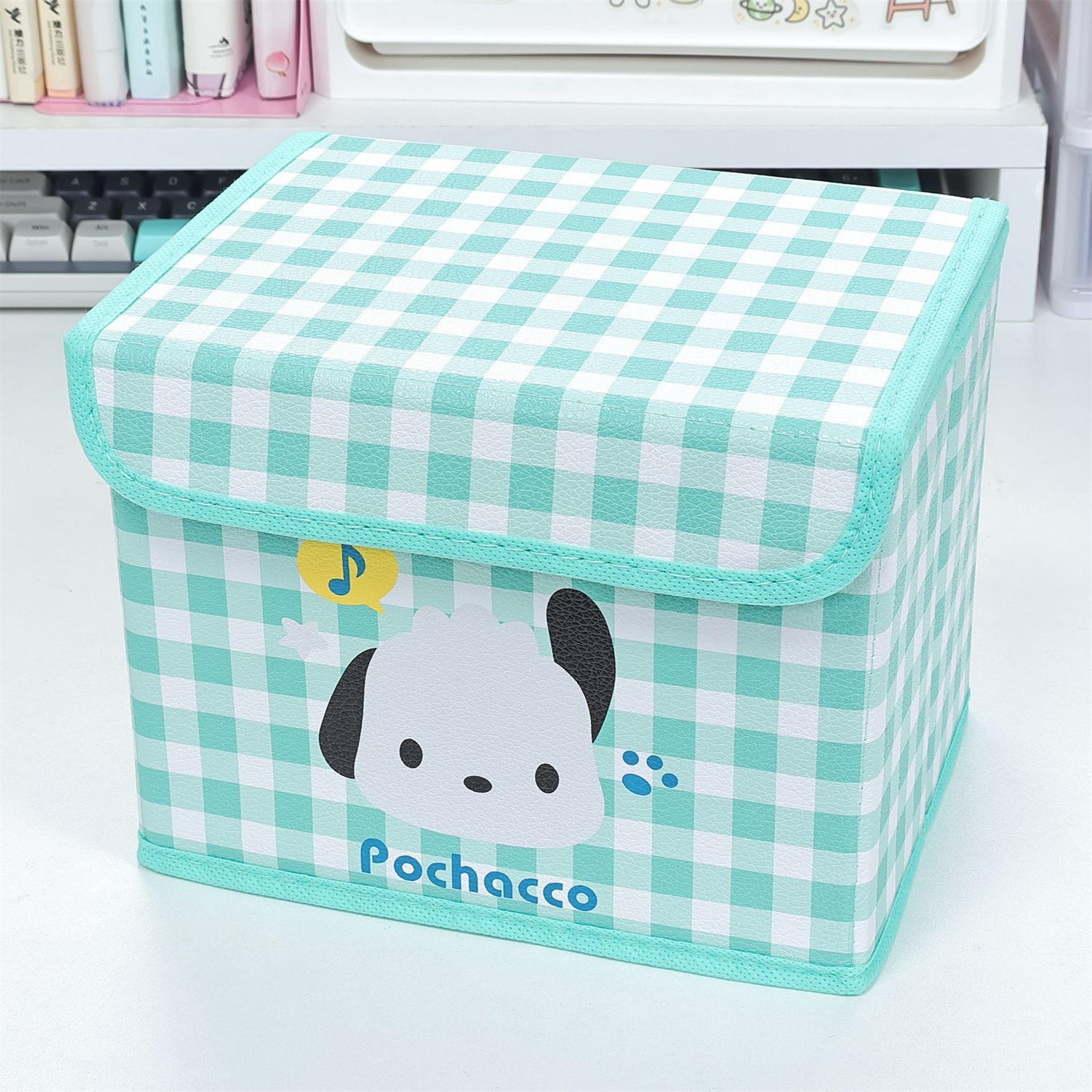 Desktop Storage Box Hello Kitty Cinnamoroll Flattenable Toy Organizer Underwear Cosmetic Stationery 5