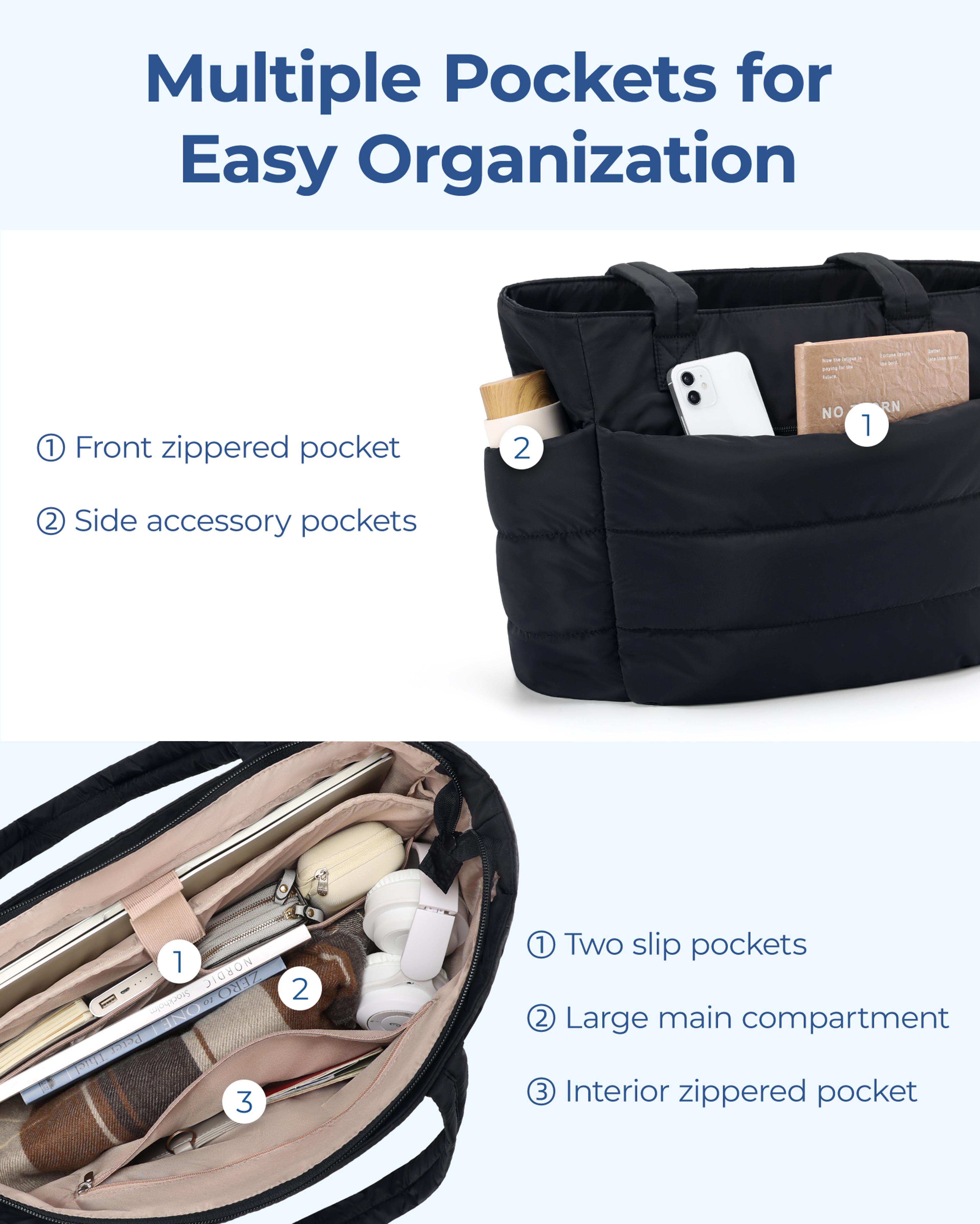 Bag Puffy Padded Womens Bags Leisure Commuting Handbag Large Capacity Storage Organizer Mommy Go Ou 3