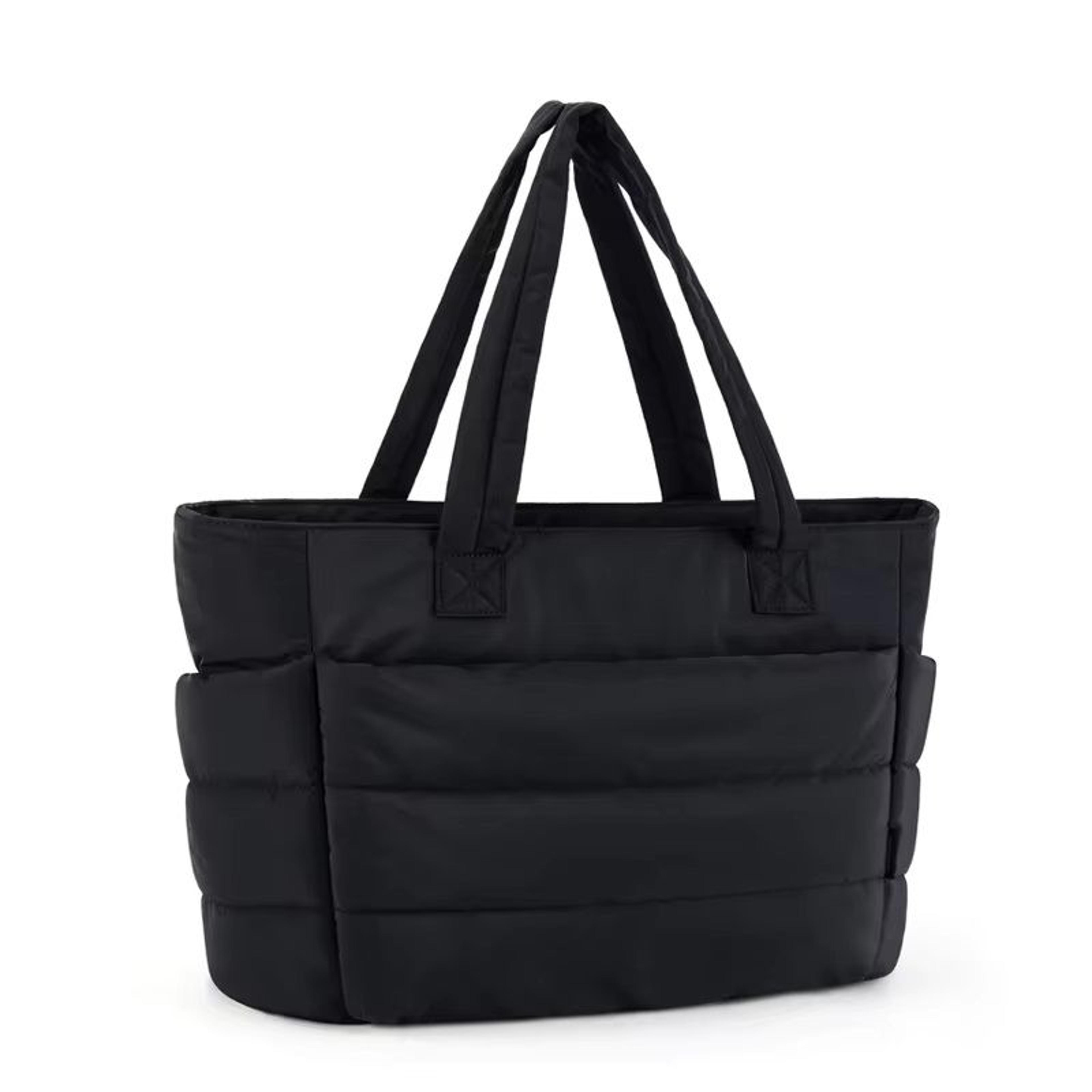 bag puffy padded womens bags, leisure commuting handbag, large capacity storage organizer, mommy go out bag, stylish