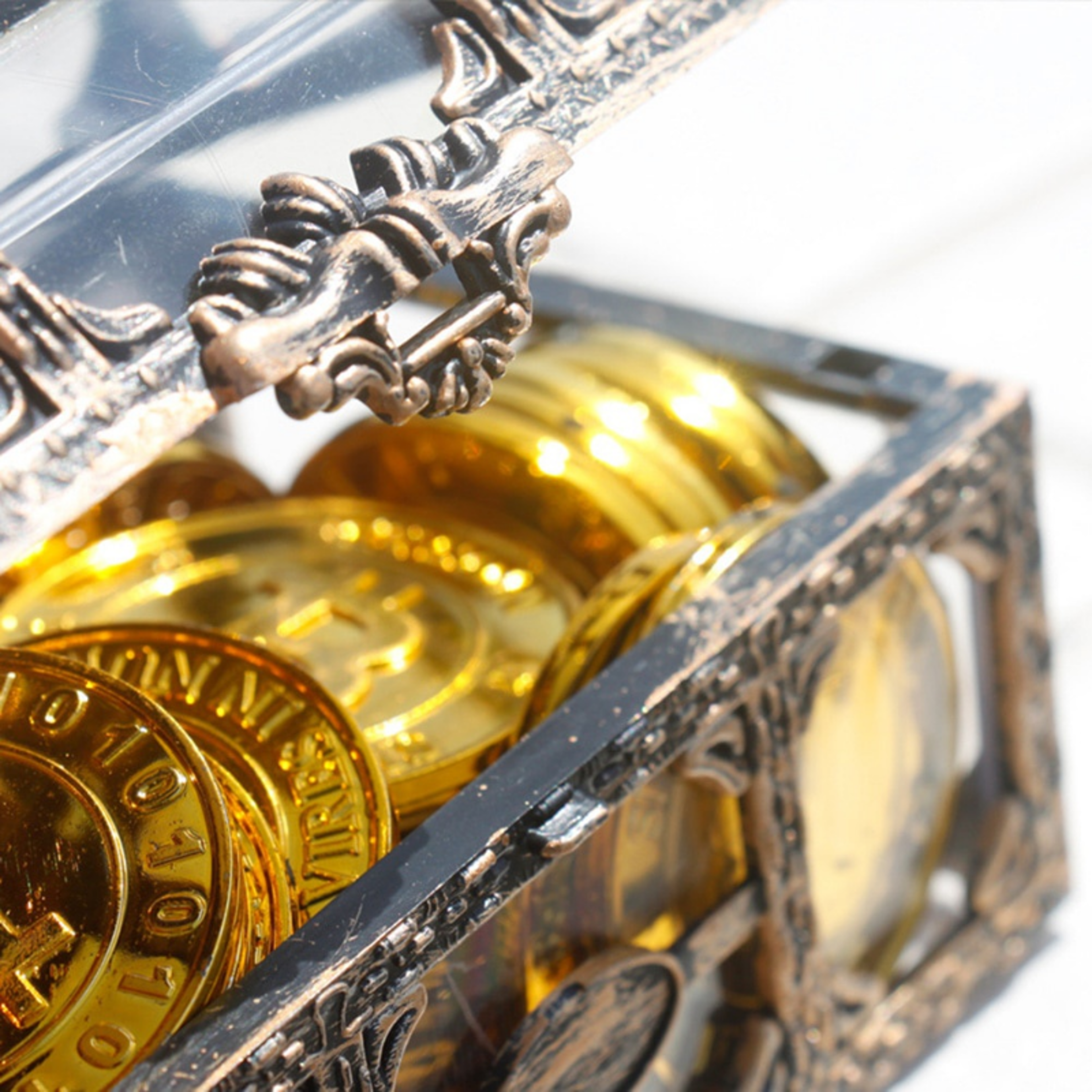 Plastic Transparent Pirate Treasure Box Crystal Gem Jewelry Box Storage Organizer Chest For Jewelry 4