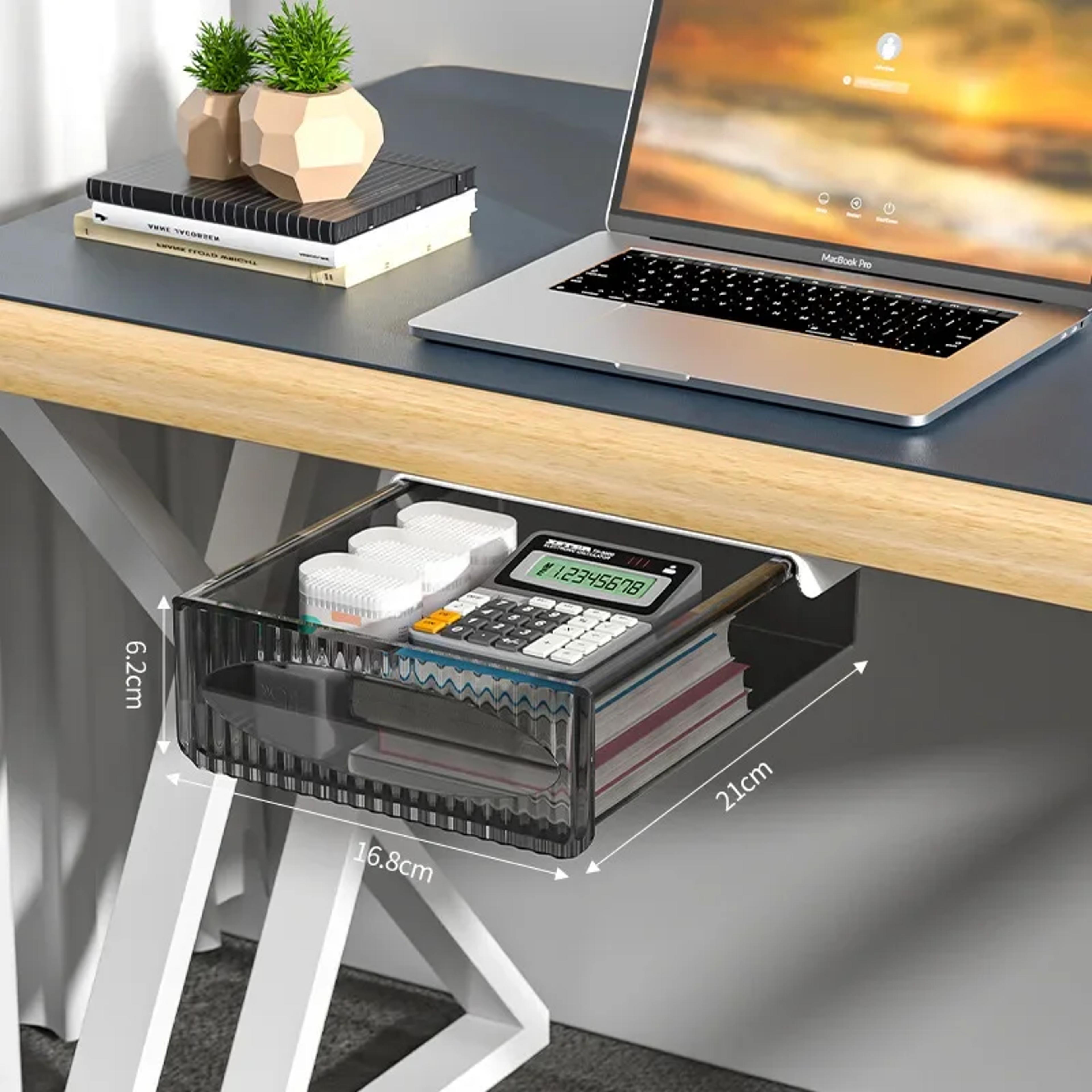 Invisible Storage Table Shelf Storage Box Pull Out Storage Box Hanging Under Desk Drawer Large Capa 6