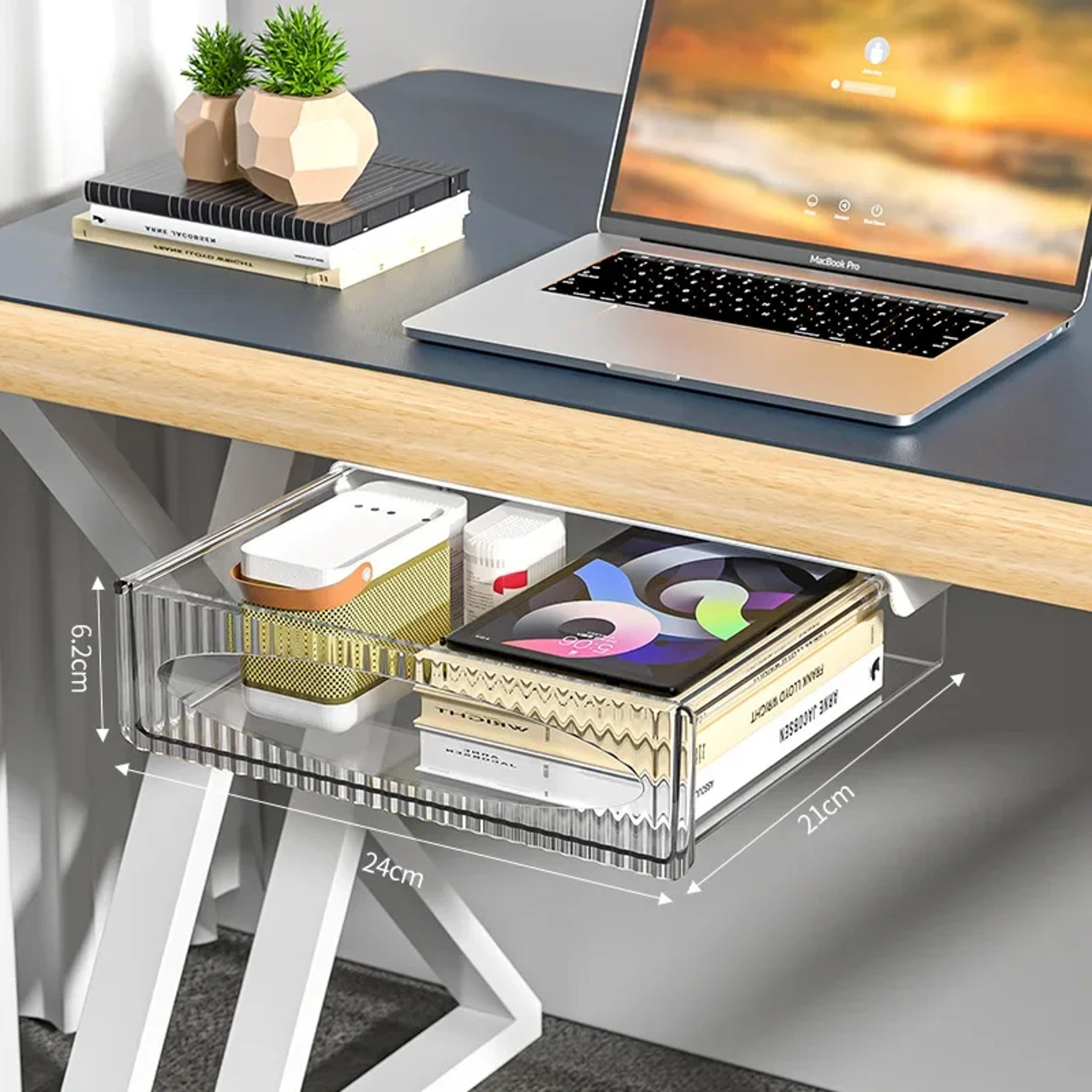 Invisible Storage Table Shelf Storage Box Pull Out Storage Box Hanging Under Desk Drawer Large Capa 9