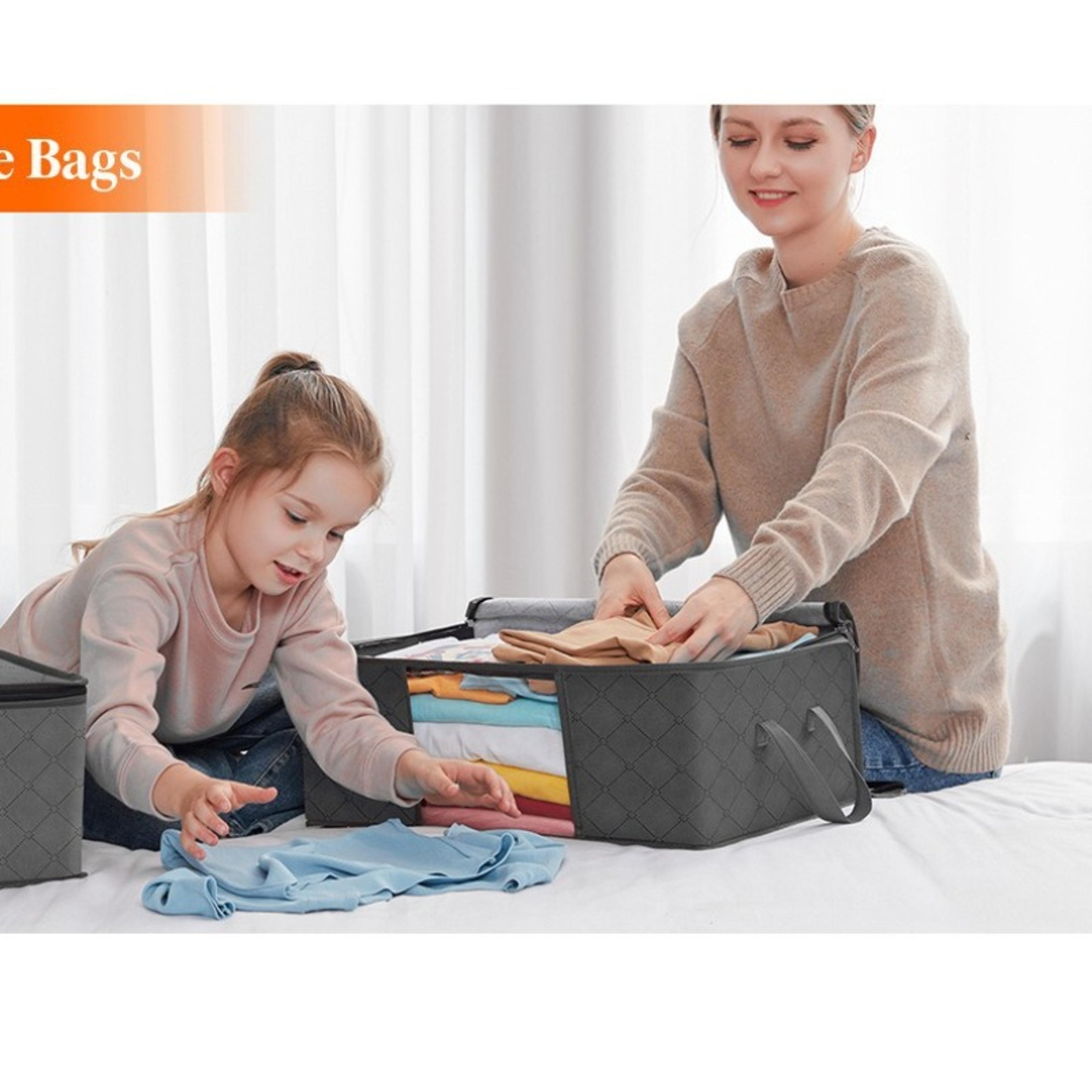 Closet Clothes Organizers Storages Foldable Wardrobe Organizer Clothes Blanket Storage Comforter Ba 4