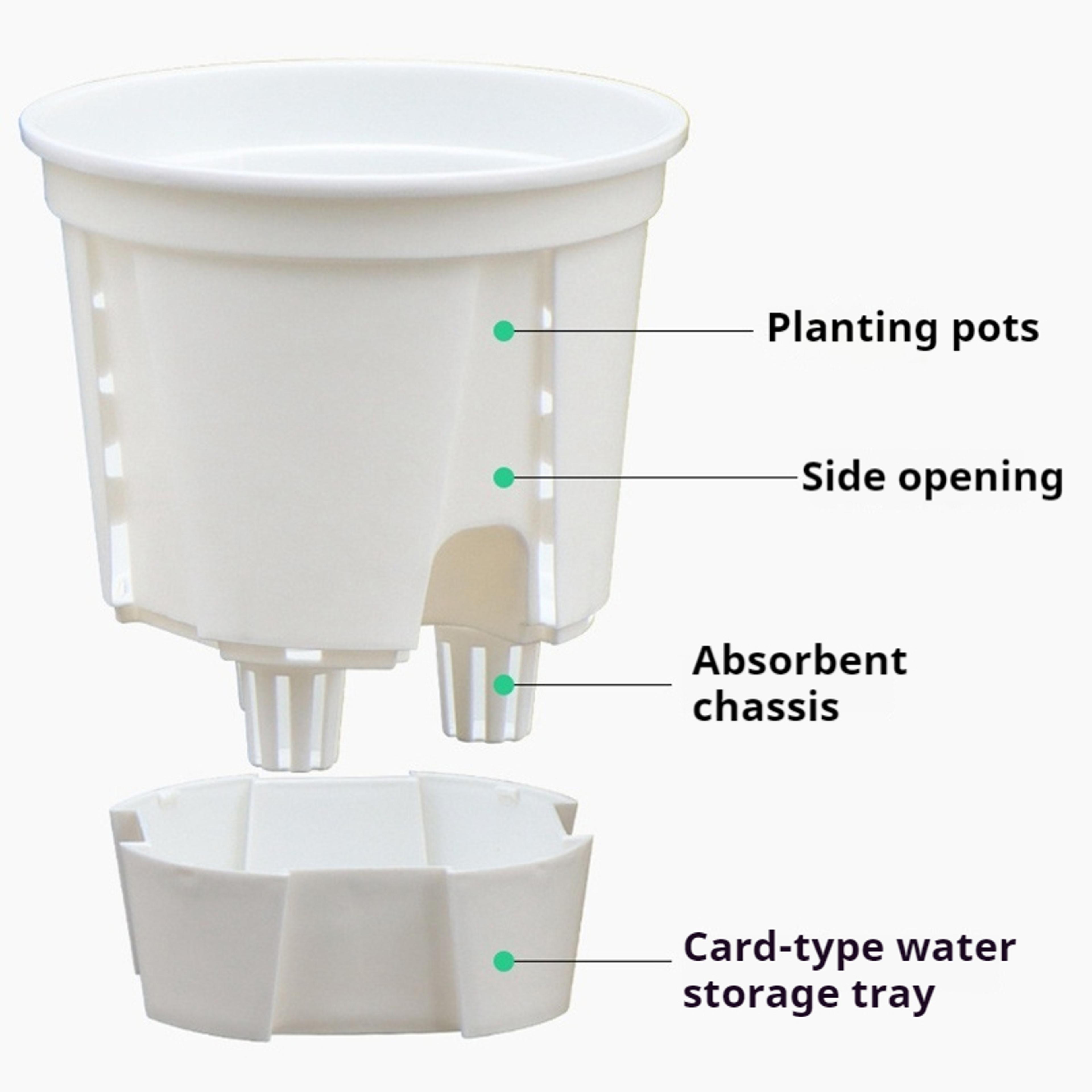 Transparent Self Watering Plant Pots Plastic Flowerpot Planter With Drainage Holes For Indoor And O 2