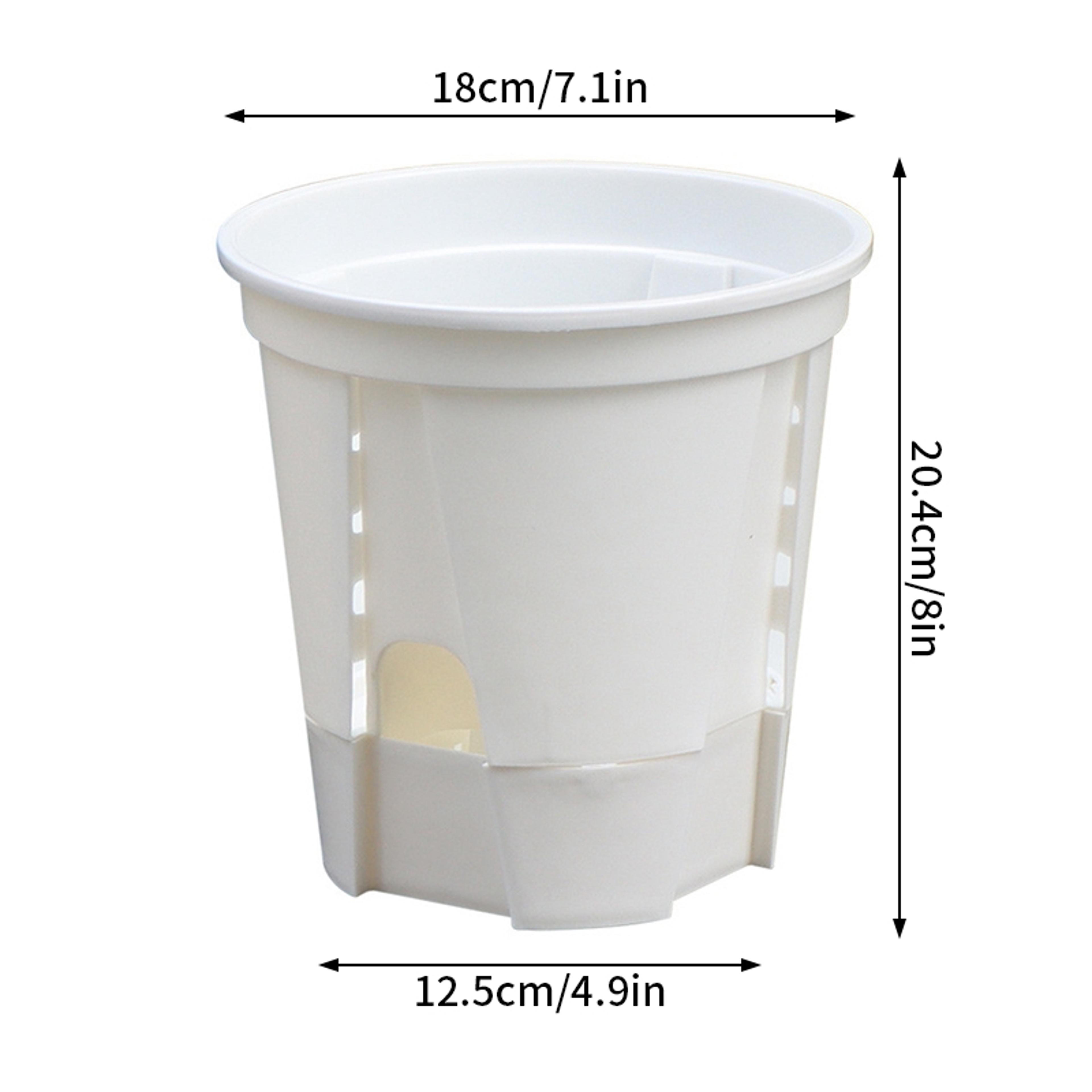 Transparent Self Watering Plant Pots Plastic Flowerpot Planter With Drainage Holes For Indoor And O 8