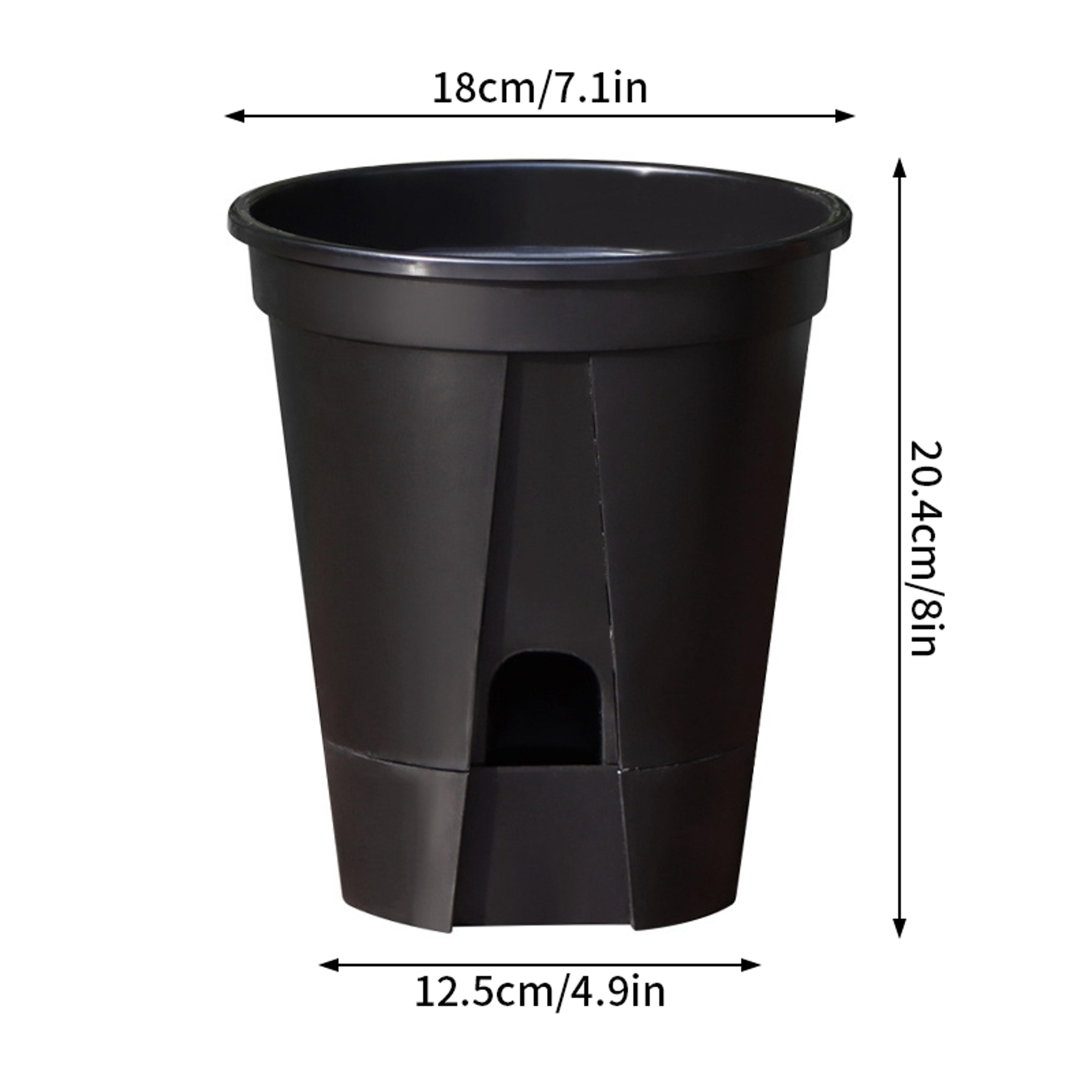 Transparent Self Watering Plant Pots Plastic Flowerpot Planter With Drainage Holes For Indoor And O 17