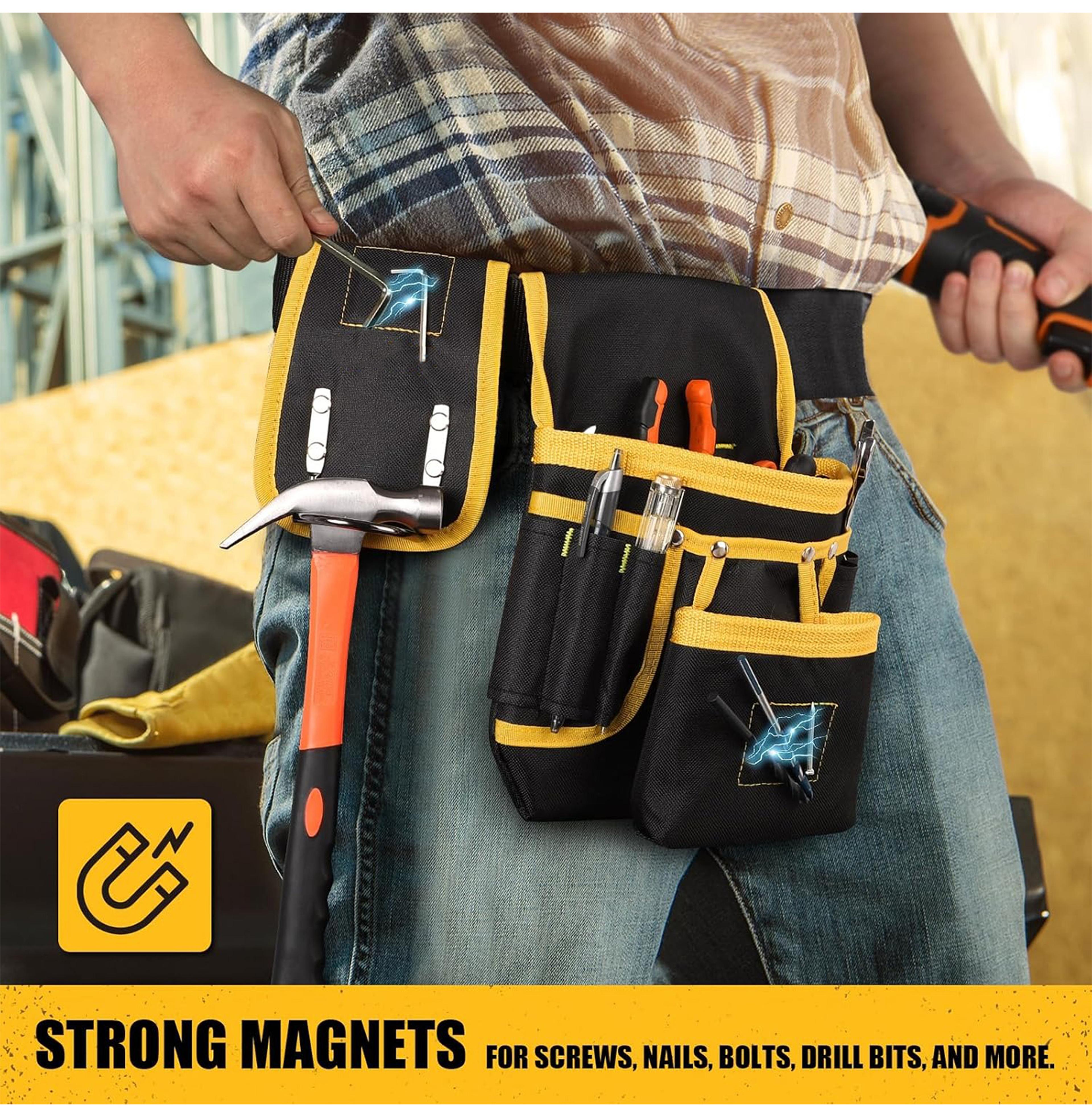 Tool Belt Bag Adjustable Utility Belt With Pockets Detachable Work Pouch Heavy Waist Apron Versatil 3