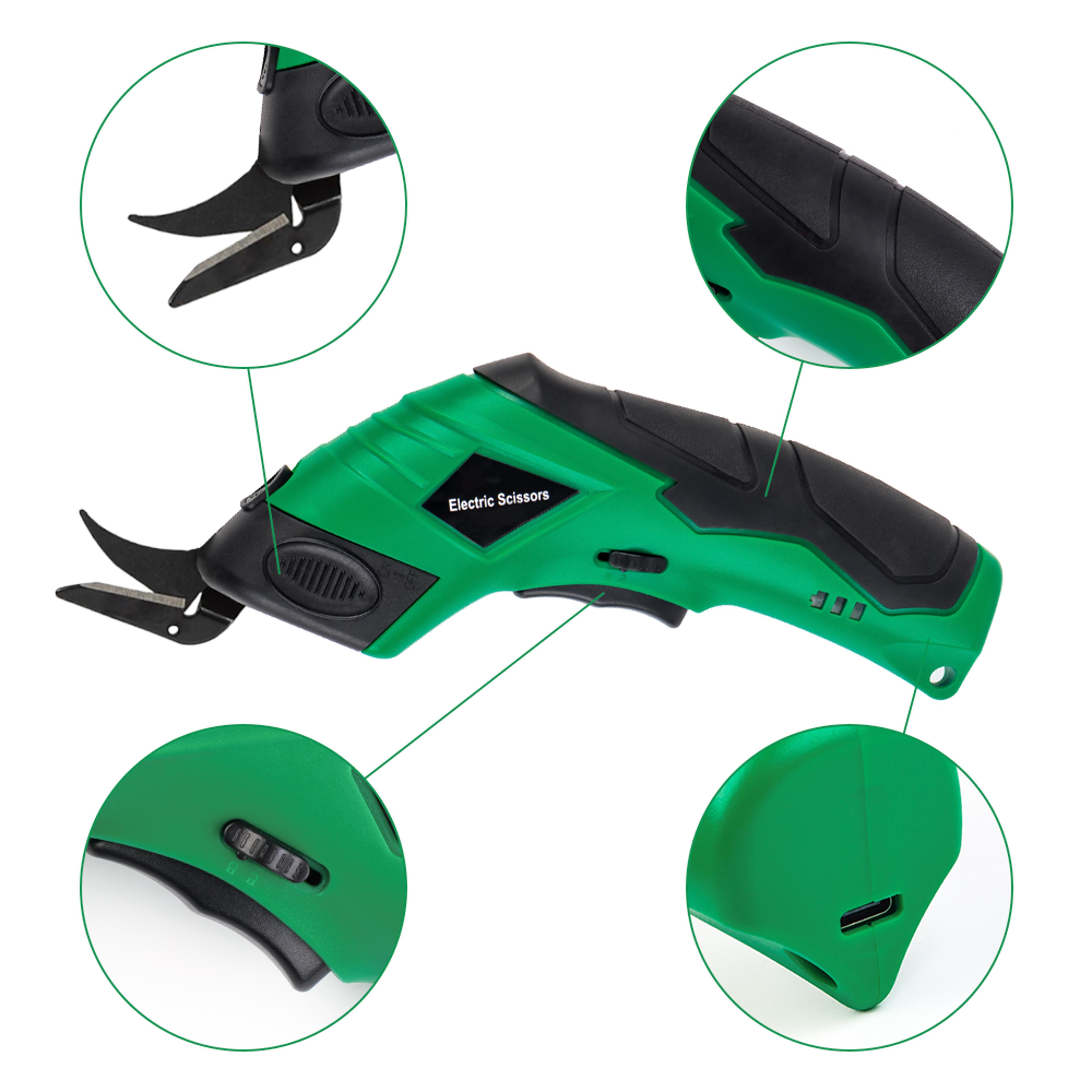 Electric Scissors For DIY Cordless Sewing  Tufting USB Charging LeatherFabricCardboard Cutting Tool 0