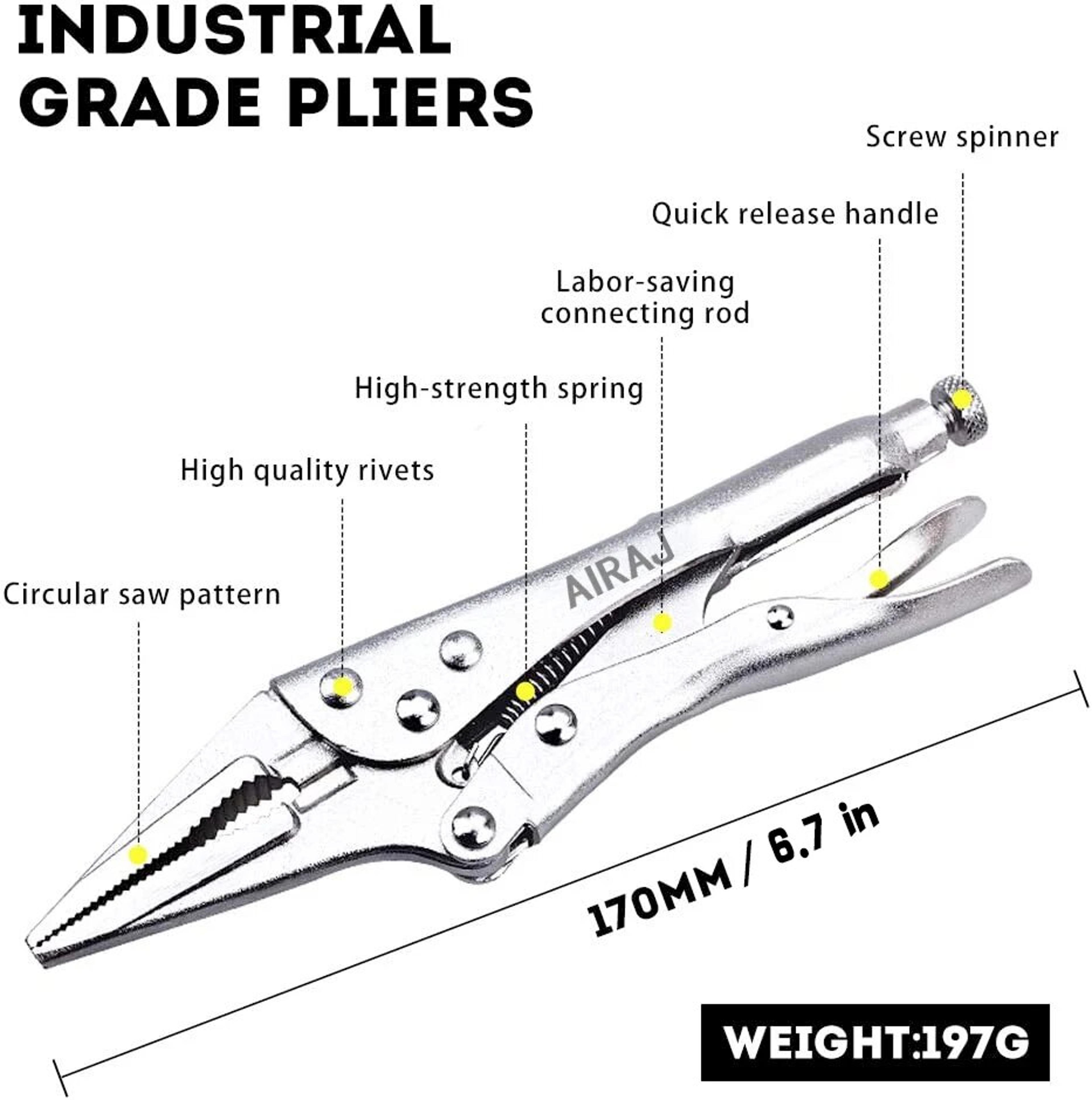 Multifunctional Pliers Locking Pliers Carbon Steel AntiSlip Durable Manual Tool For Electricians Ma 6