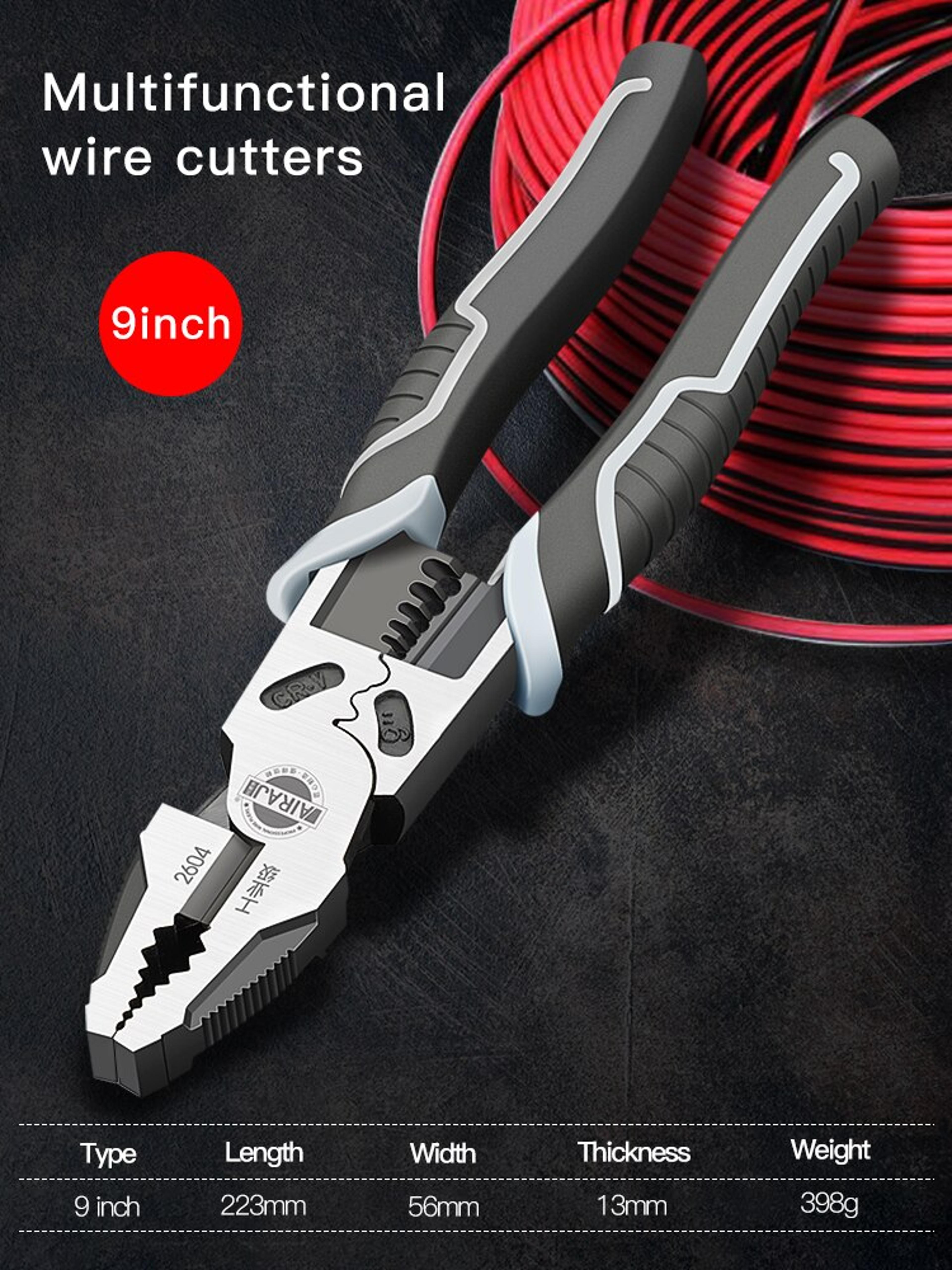 Wire Pliers Sharp Large Opening Stripping Pliers Industrial Grade Multifunctional Manual Tools 6