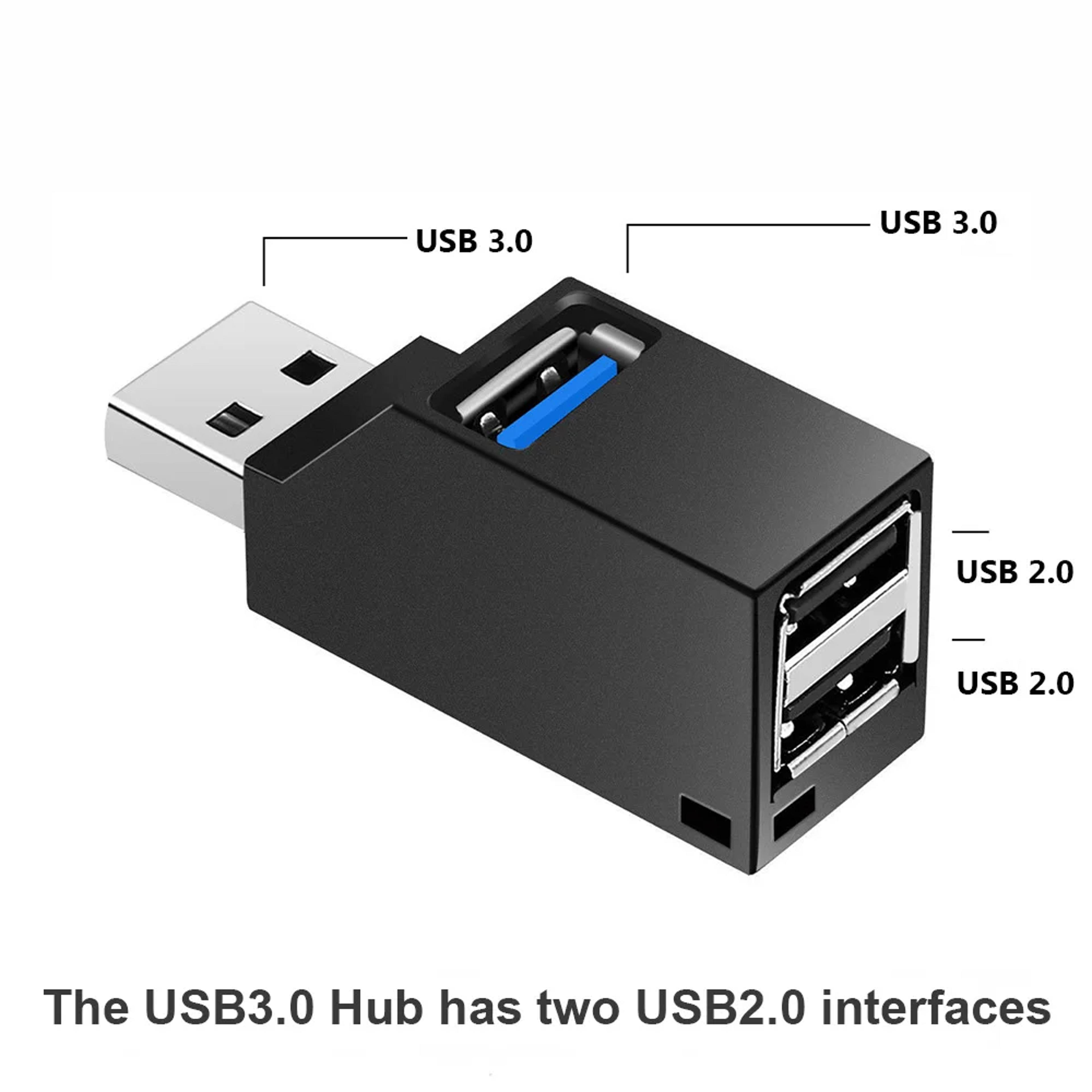 USB HUB Adapter Extender For PC Laptop 3Port Mini Splitter Box HiSpeed USB Card Reader USB Adapter  3
