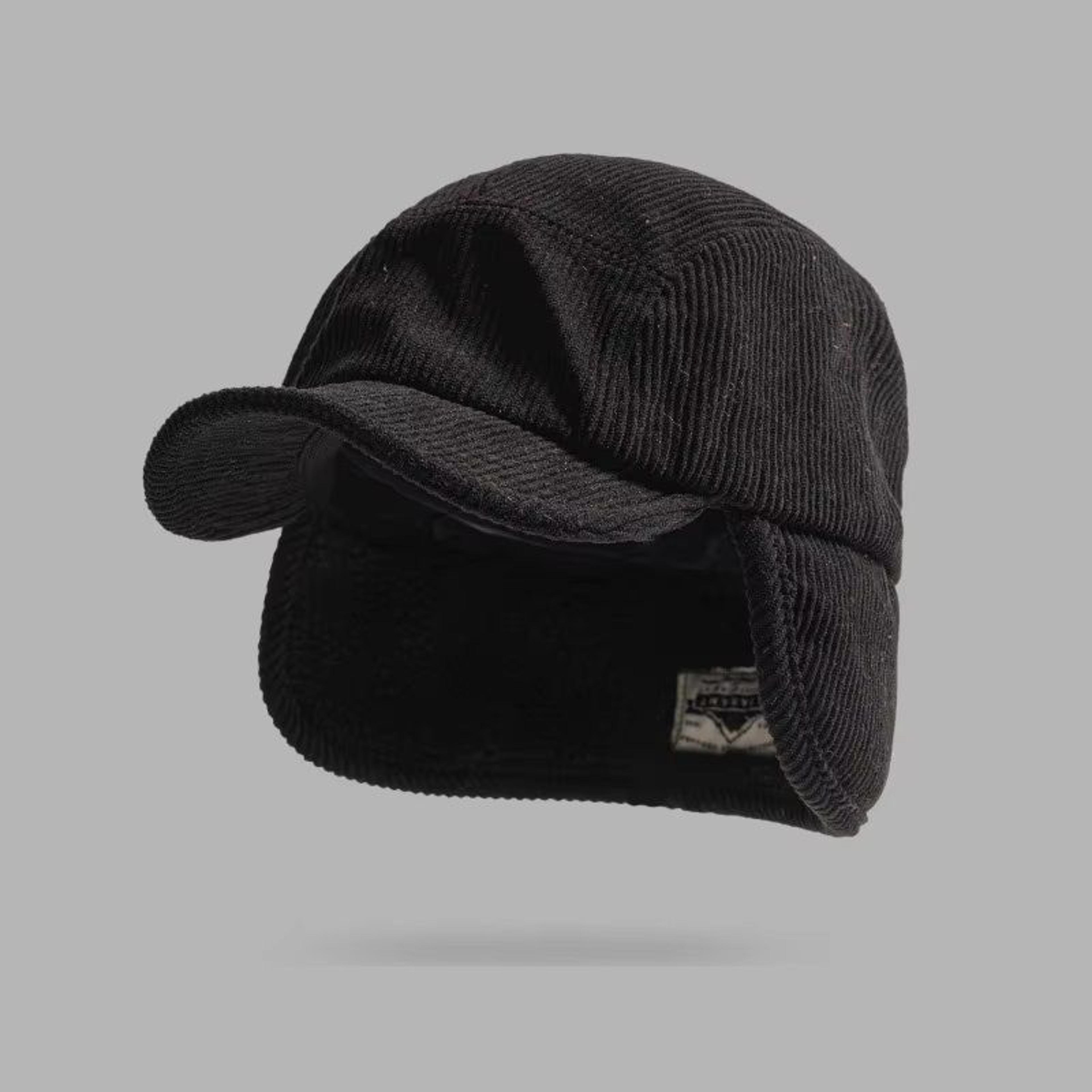 Winter Unisex Retro Corduroy Bomber Hat FleeceLined Windproof Earflap Cap For Men And Women 7