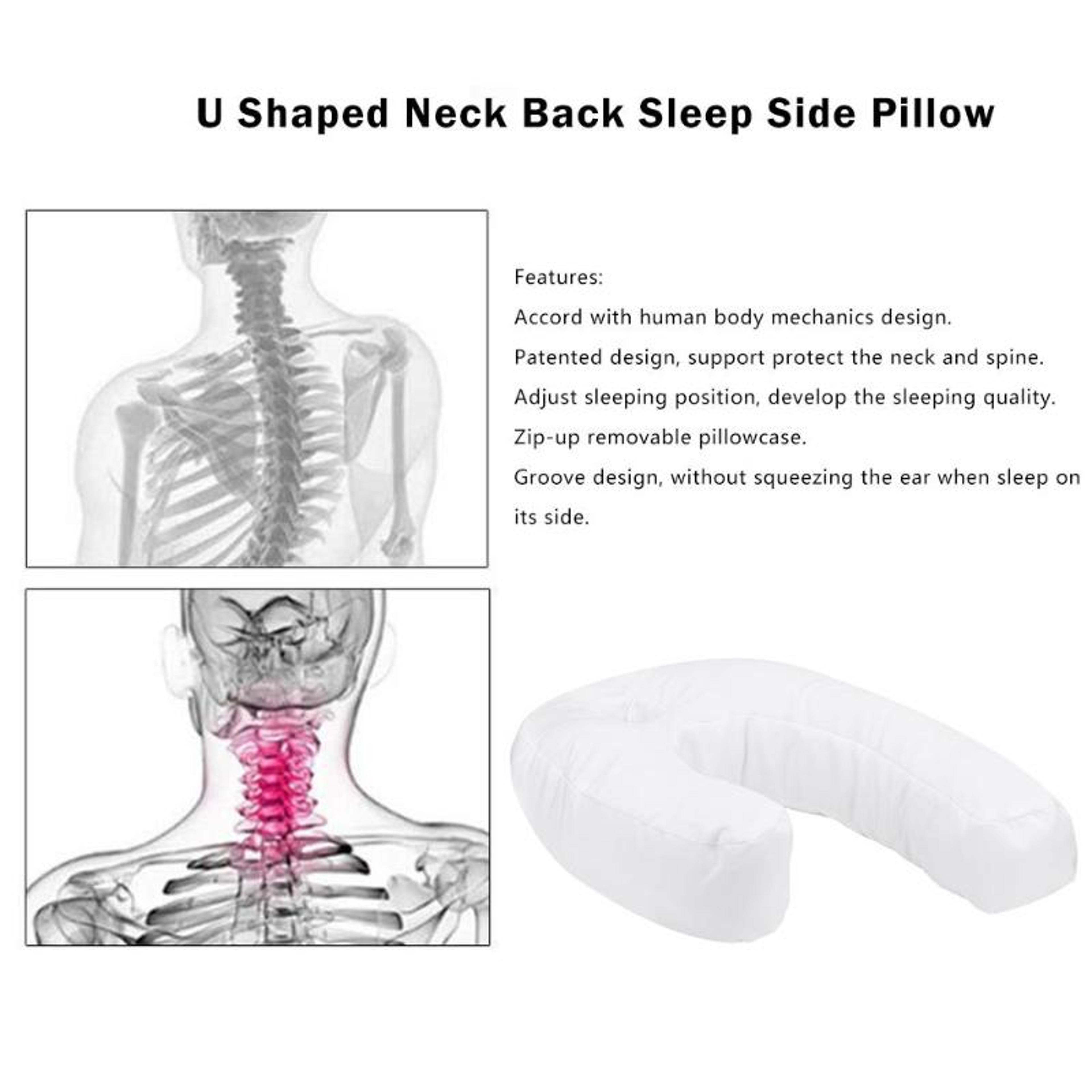 Health Care U Shaped Neck Pillow Back Sleep Side Cushion Neck Spine Protection Cotton Hold Pillow F 3