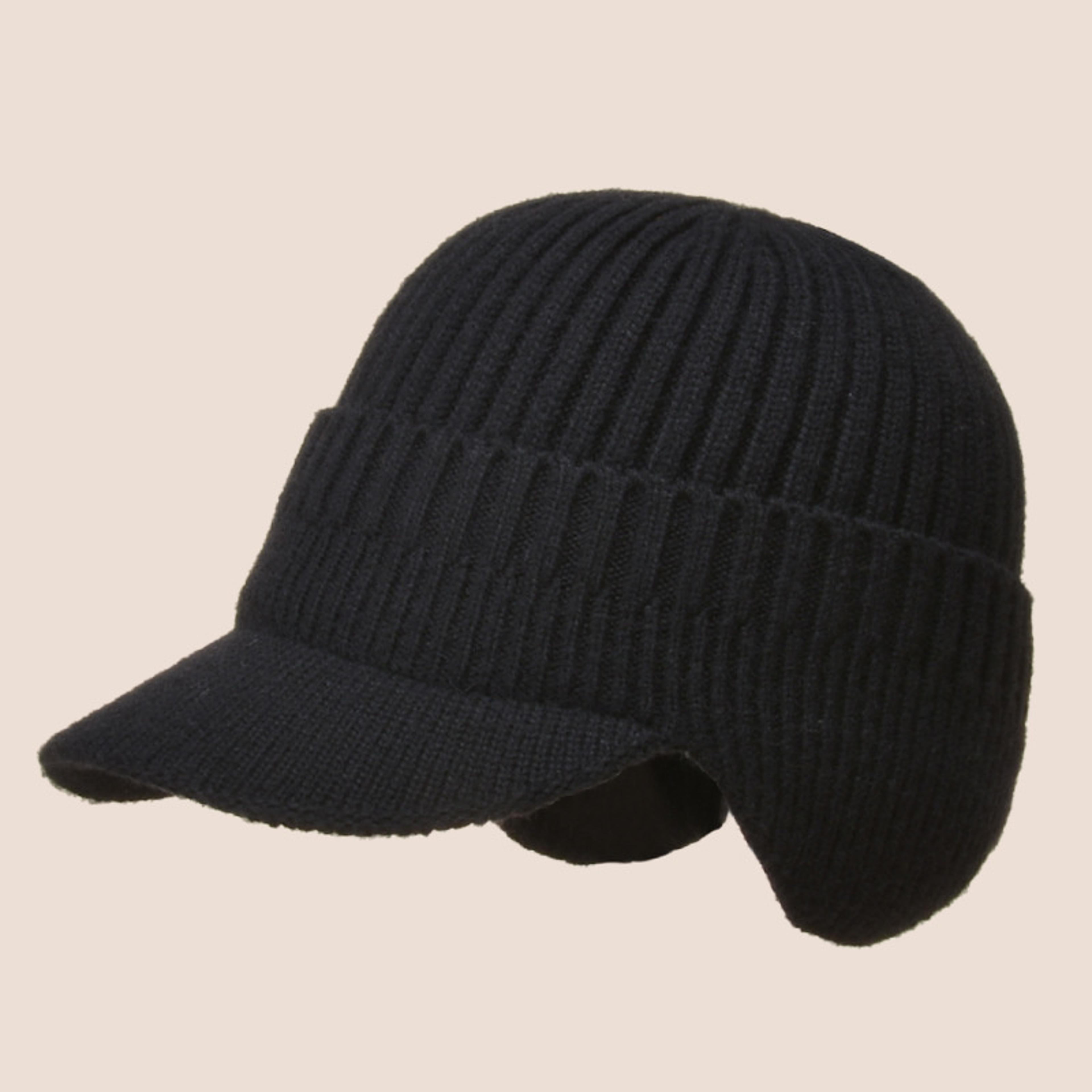 Men Winter Knitted Hat Outdoor Cycling Ear Protection Warmth Peaked Cap Casual Fashion Sunhat Bombe 9
