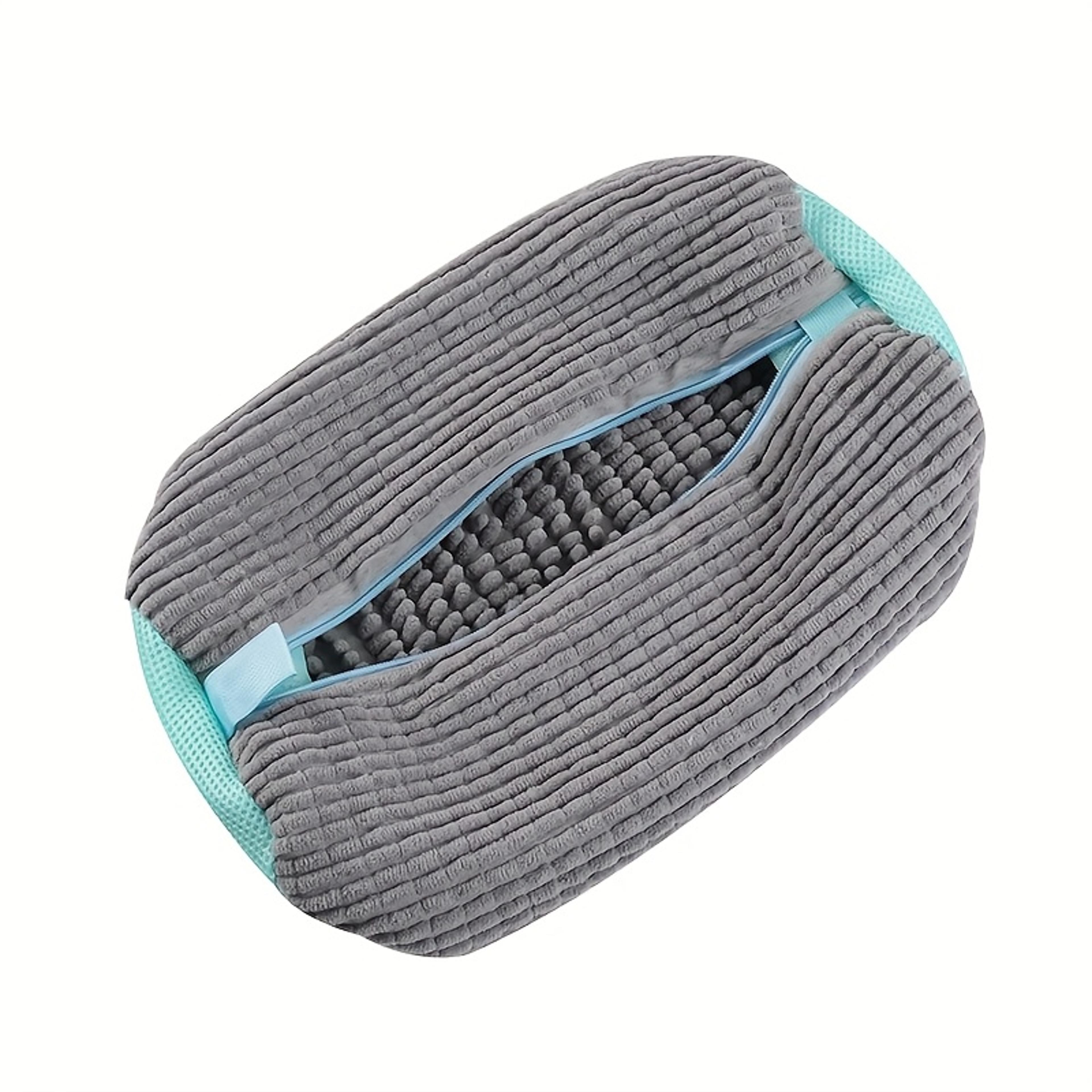 Durable Shoe Washing Machine Bag Yellow With Blue Zipper Oval Laundry Bag For All Shoe Types Protec 7