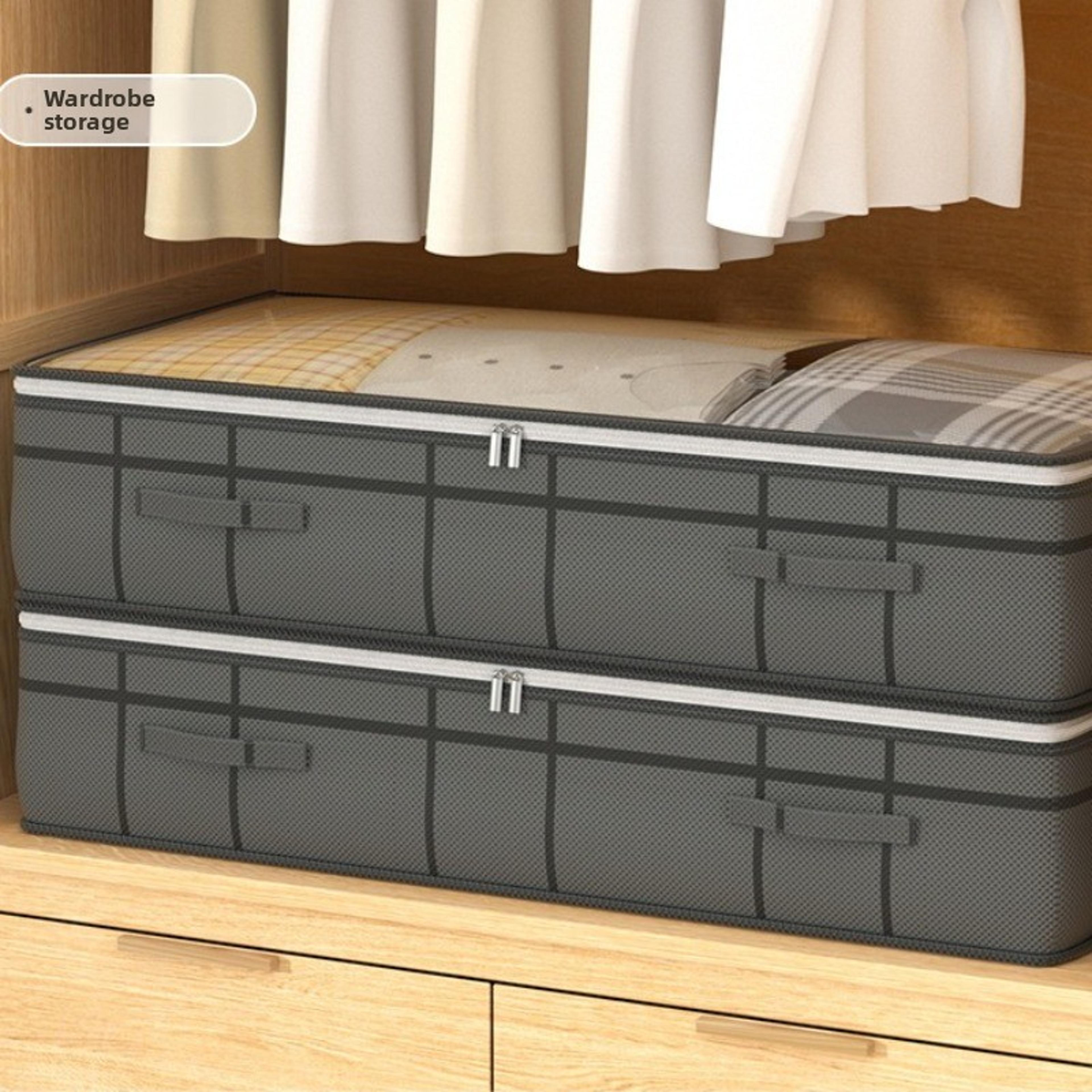 1PC Large Underbed Storage Bag Foldable Clothes Quilt Organizer For Bedroom Space Saving Doggy Bag  4
