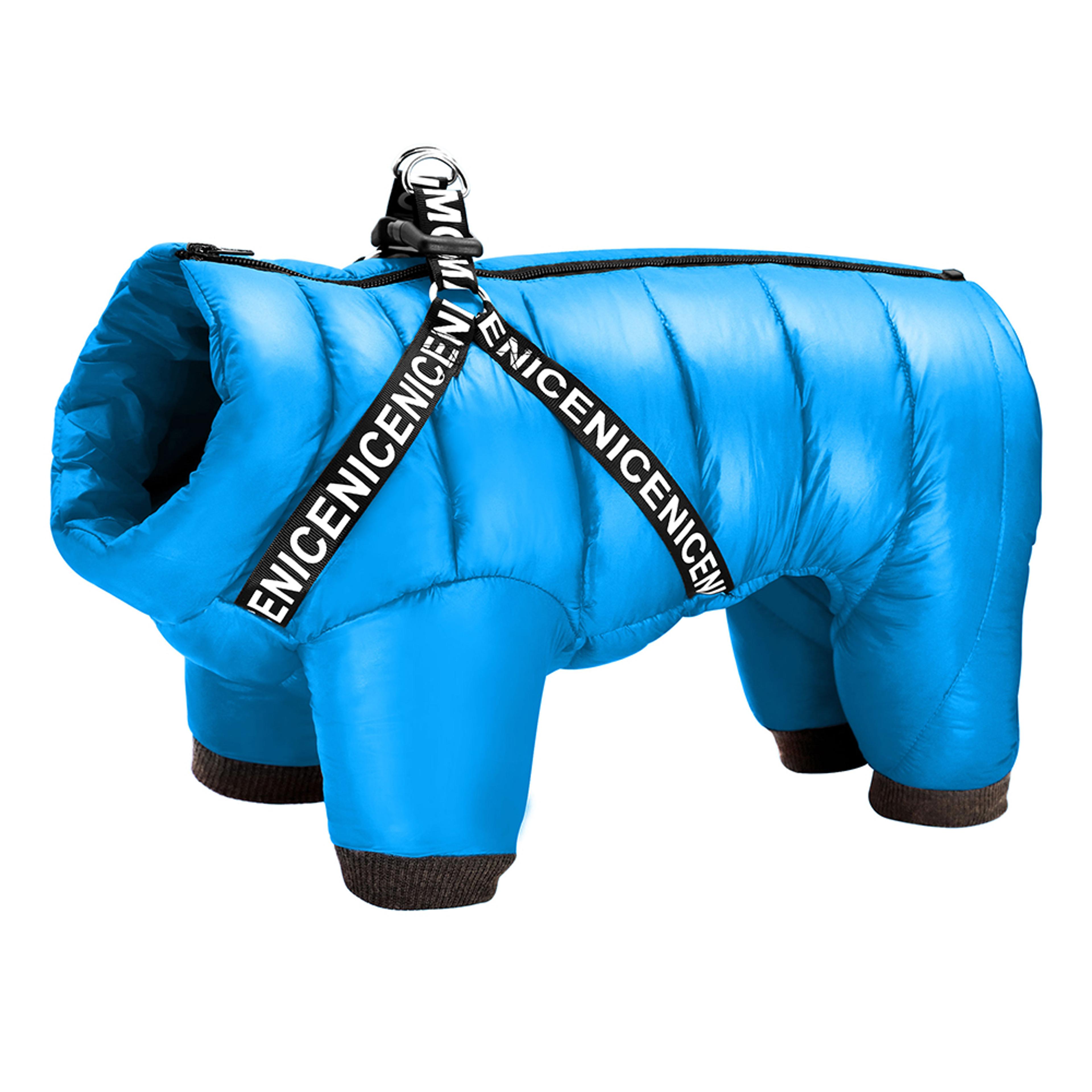 Warm Winter Dog Clothes With Harness Thick Cotton Dog Coat Down Jacket Pet Clothing Outfit For Smal 5