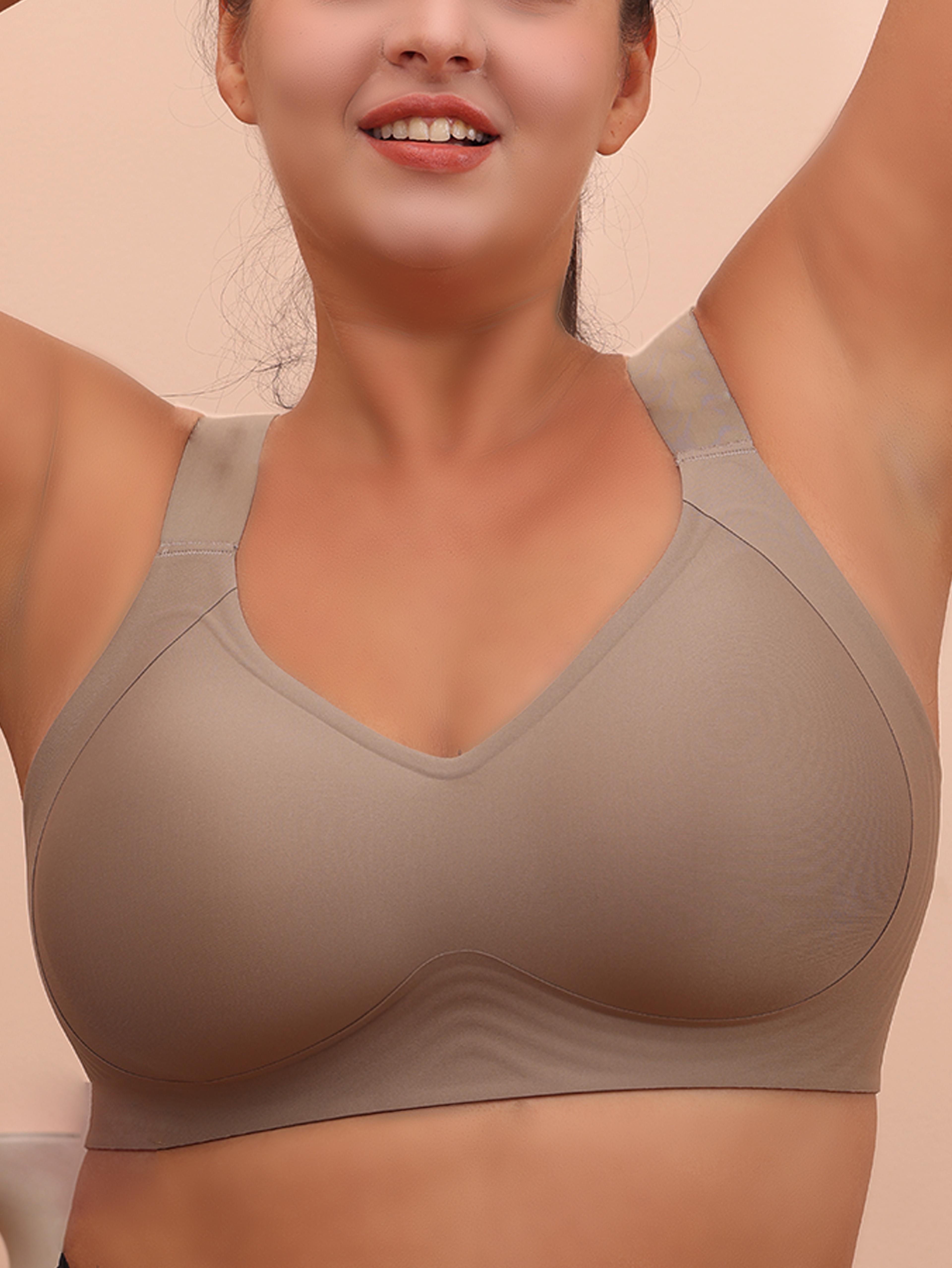 Big Breasted Sleeping Bra For Women Without Steel Rim AntiSagging Plus Size Yoga Exercise Vest Comf 1