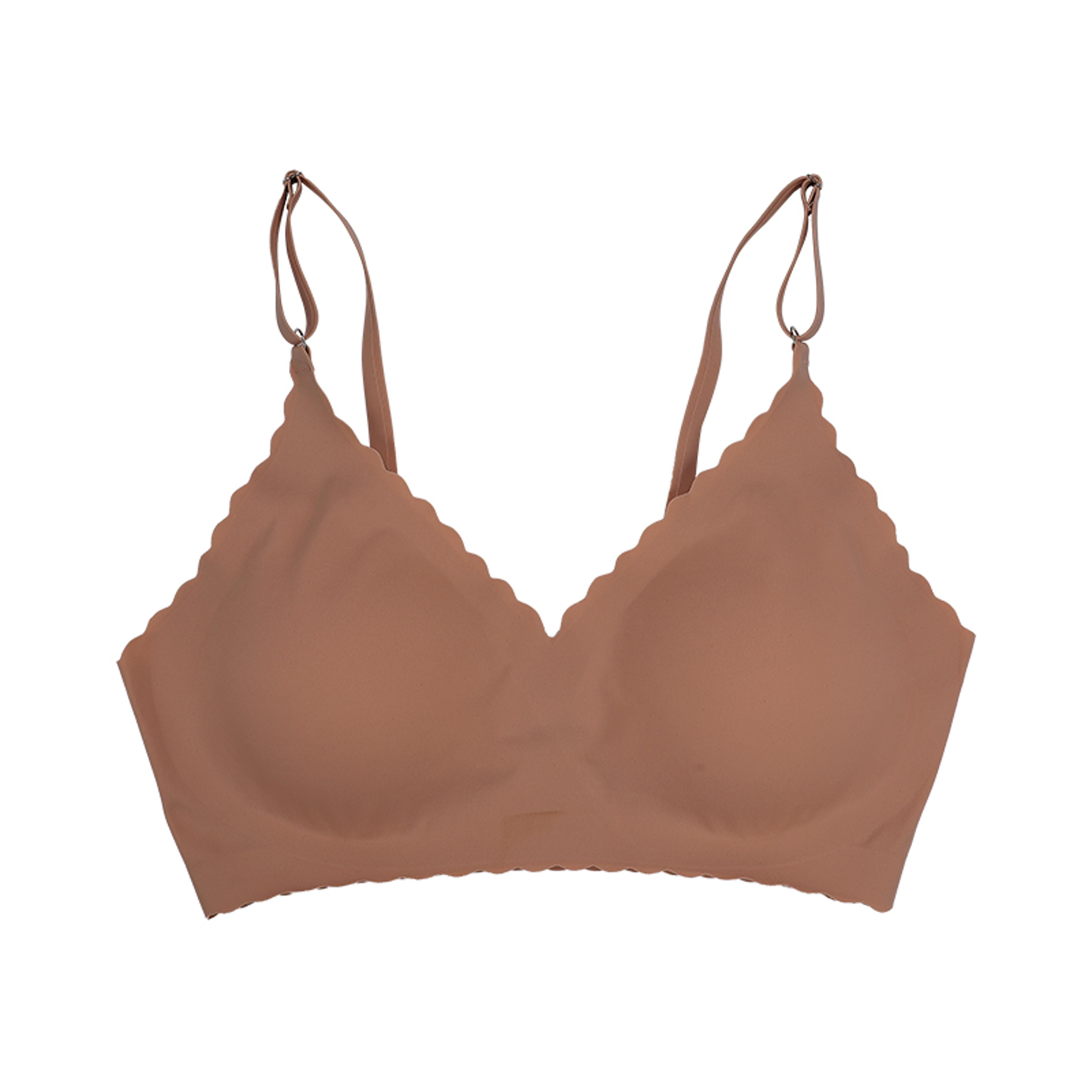 Comfy Bra WireFree Padded Wavy Edge Seamless Yoga Wear Bra For Women Laser Cutting Invisible Ladies 7