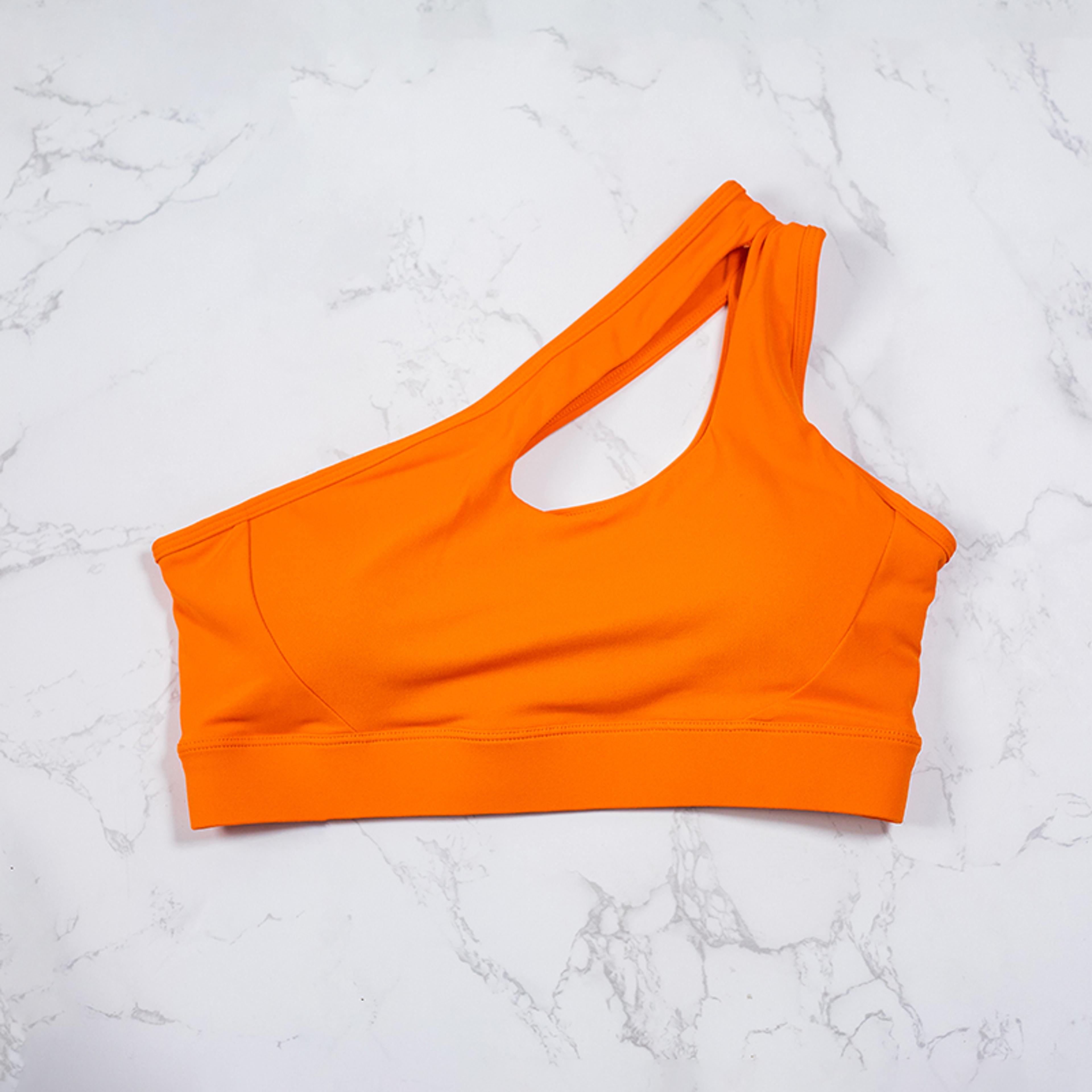 Women One Shoulder Sports Bra Yoga Top Vest Gym Running Fitness Underwear Outdoor Sport Workout Top 9