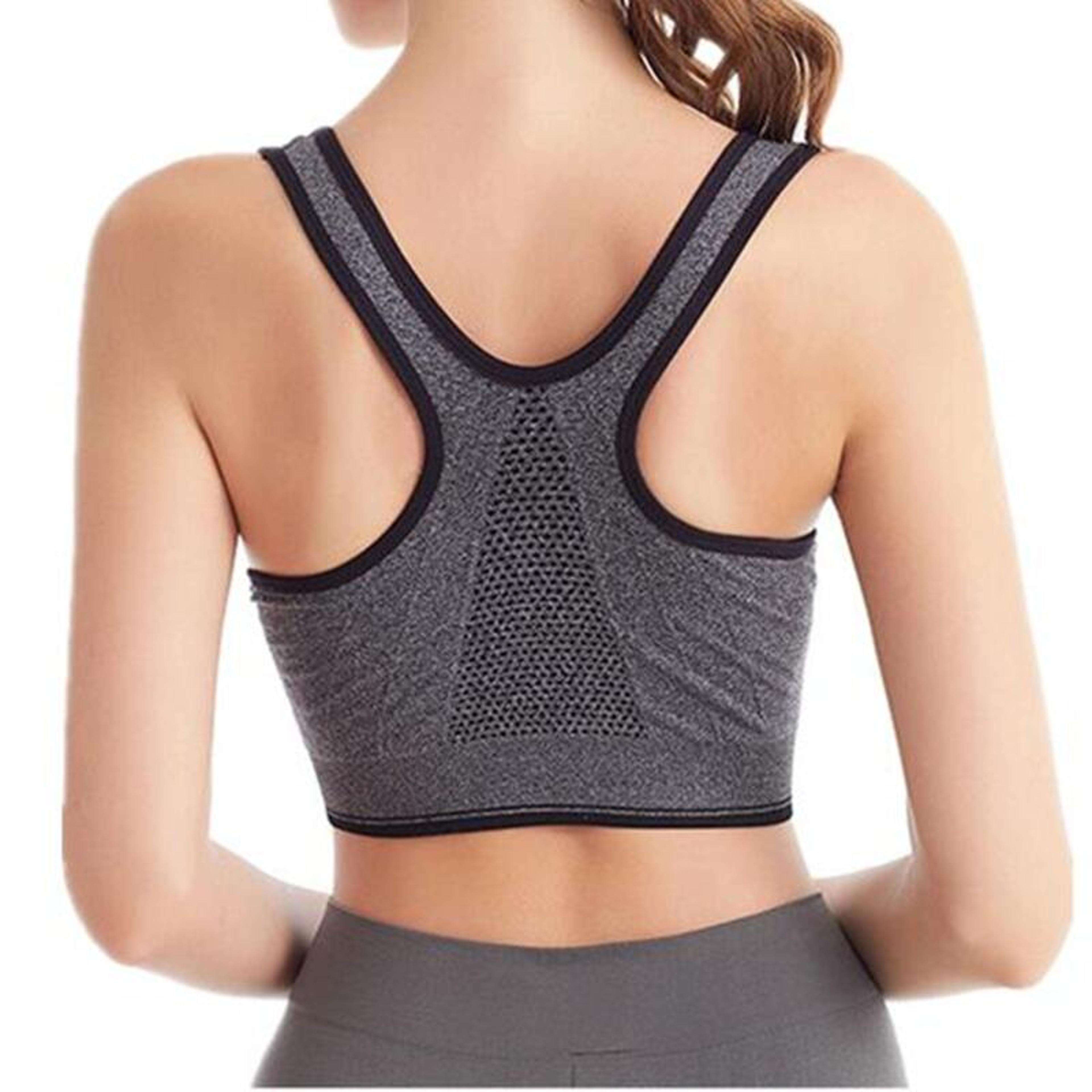 Running Fitness Sports Bra Front Zipper Shockproof Wireless Bralette Breathable Seamless Womens Und 4