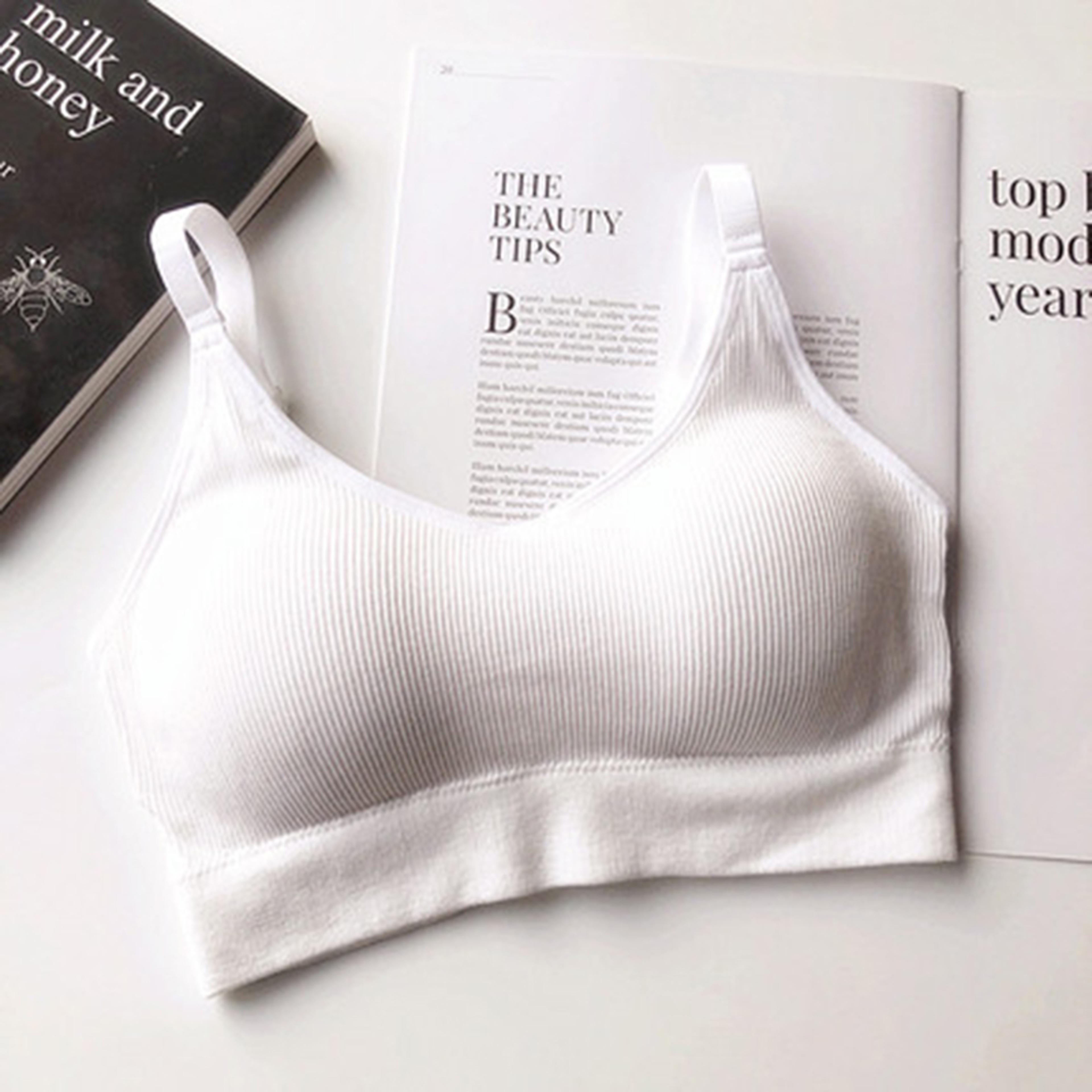Womens Bra Tube Top Crop Top Seamless Back Outdoor Sports Bra Cotton Female Brassiere Comfortable U 7