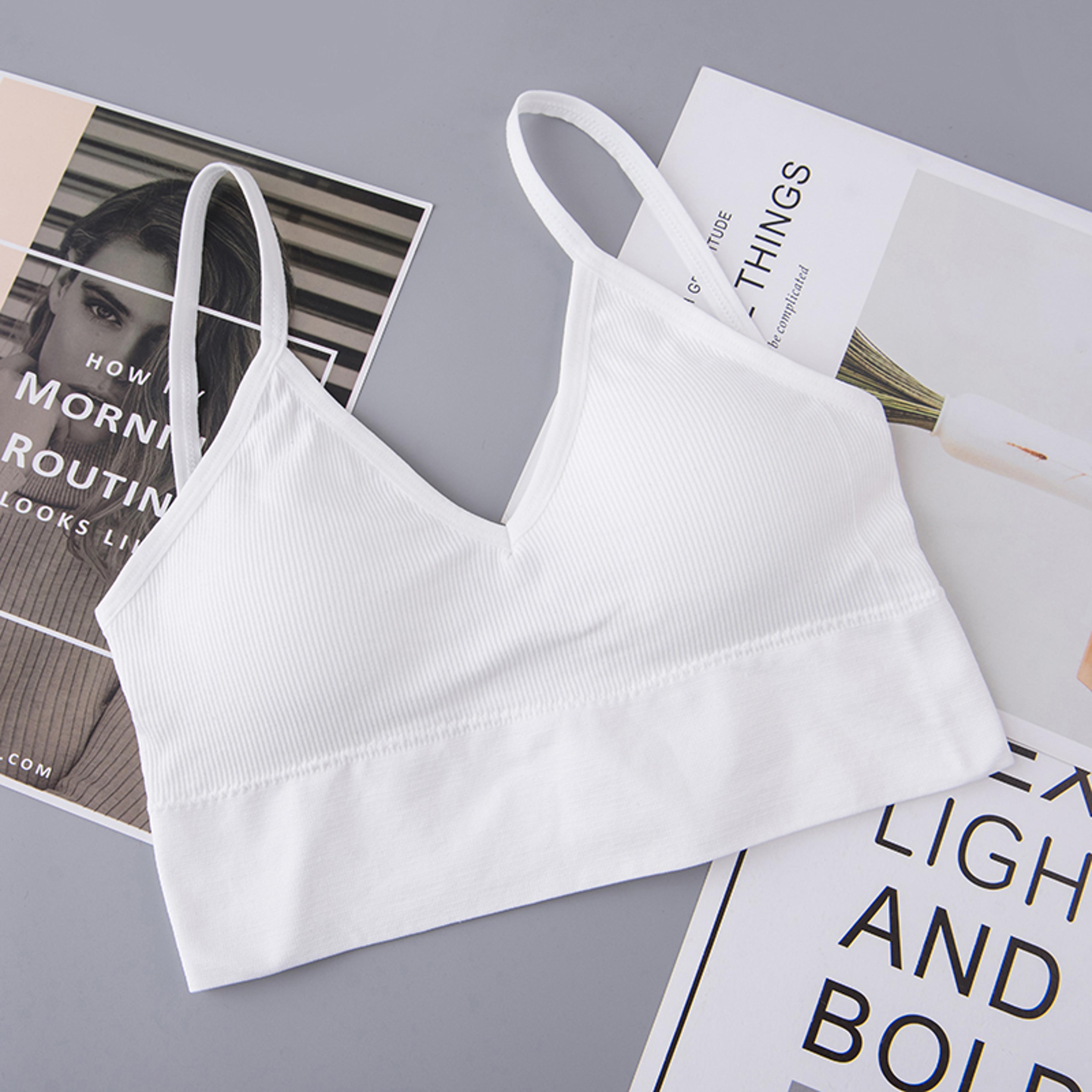 Womens Bra Tube Top Crop Top Seamless Back Outdoor Sports Bra Cotton Female Brassiere Comfortable U 12