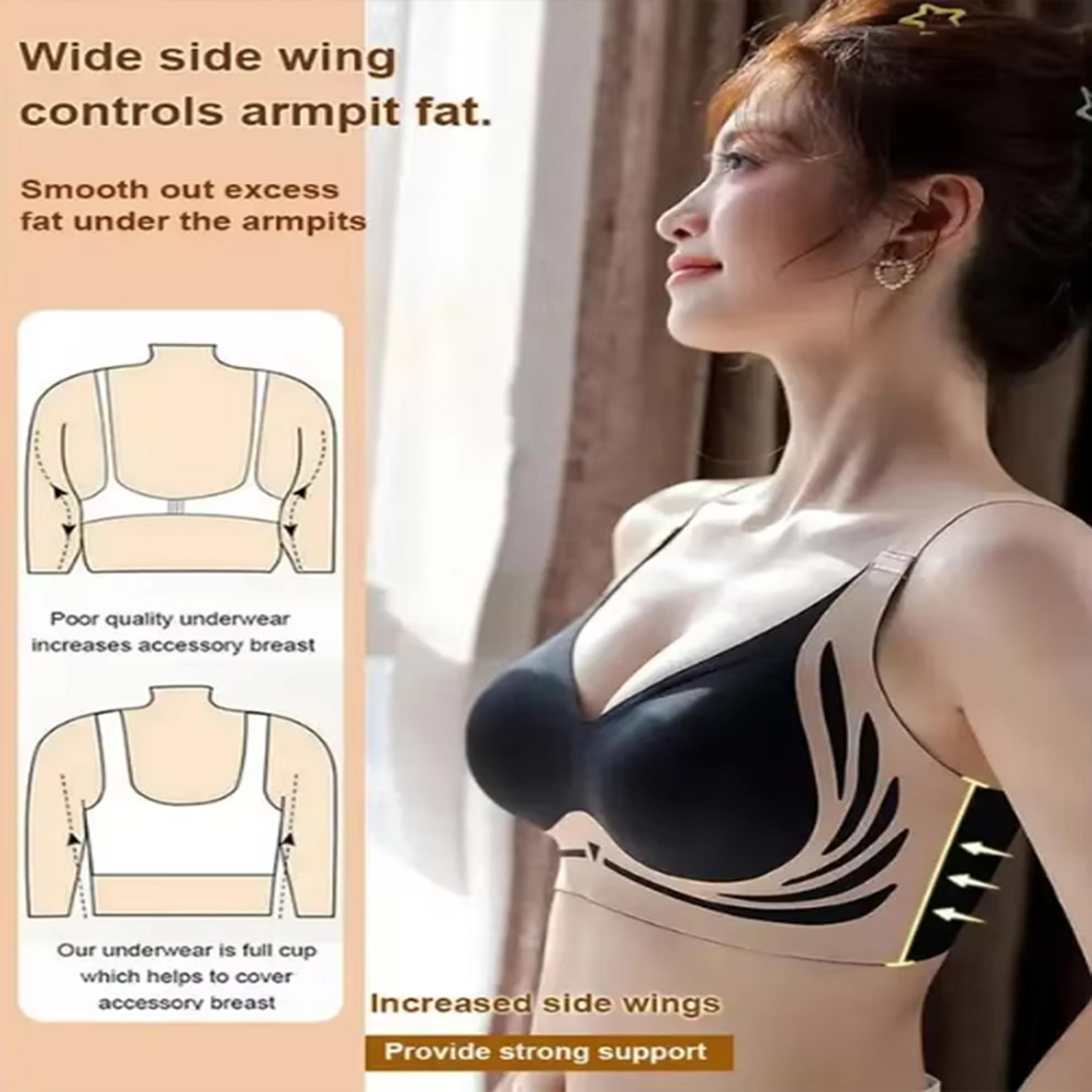 Powerful Push Up Seamless Bra Women Gathered Wireless Bra Soft Full Coverage Support AntiSagging Ad 2