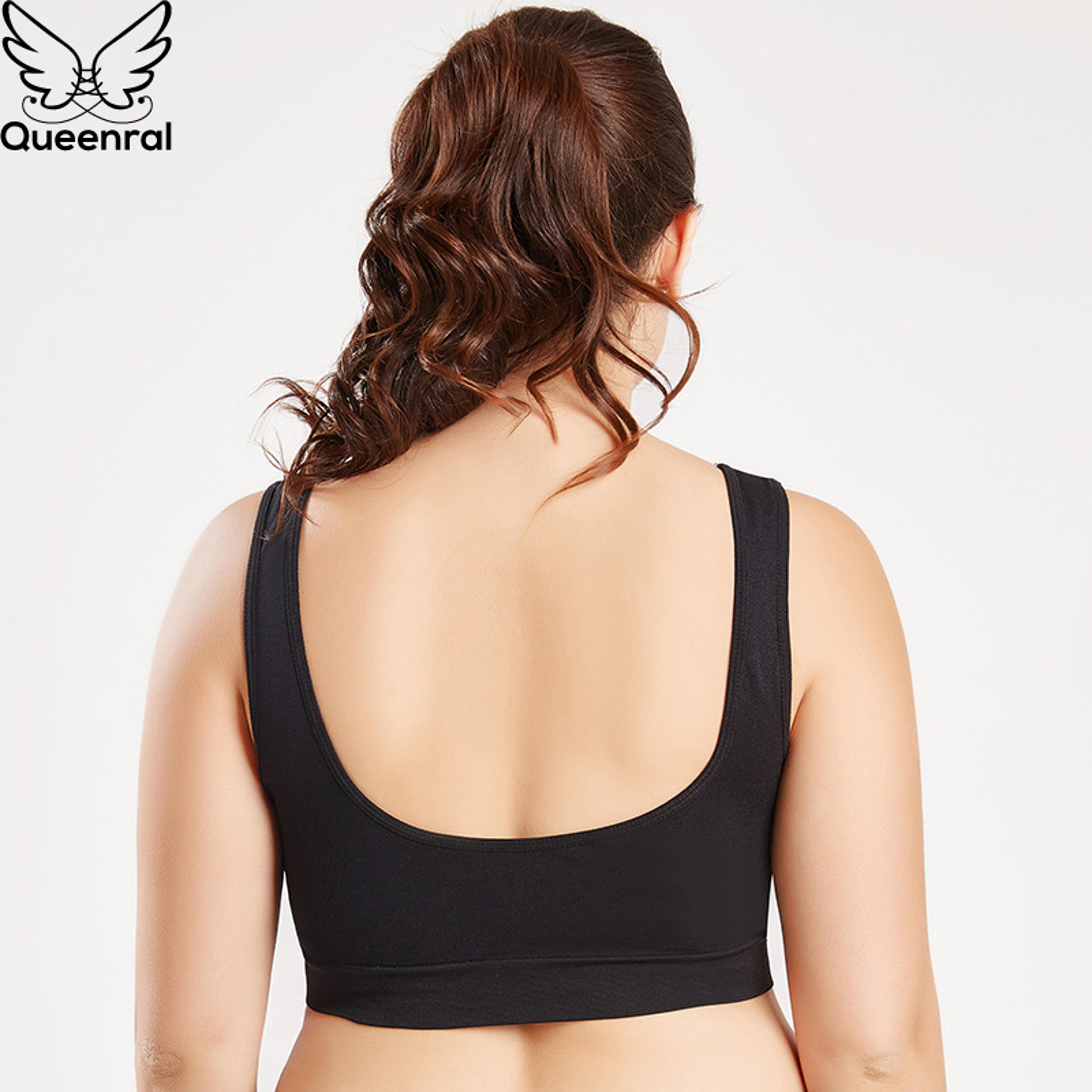 Queenral Plus Size Bras For Women Seamless Bra With Pads Big Size 5XL 6XL Bralette Push Up Brassier