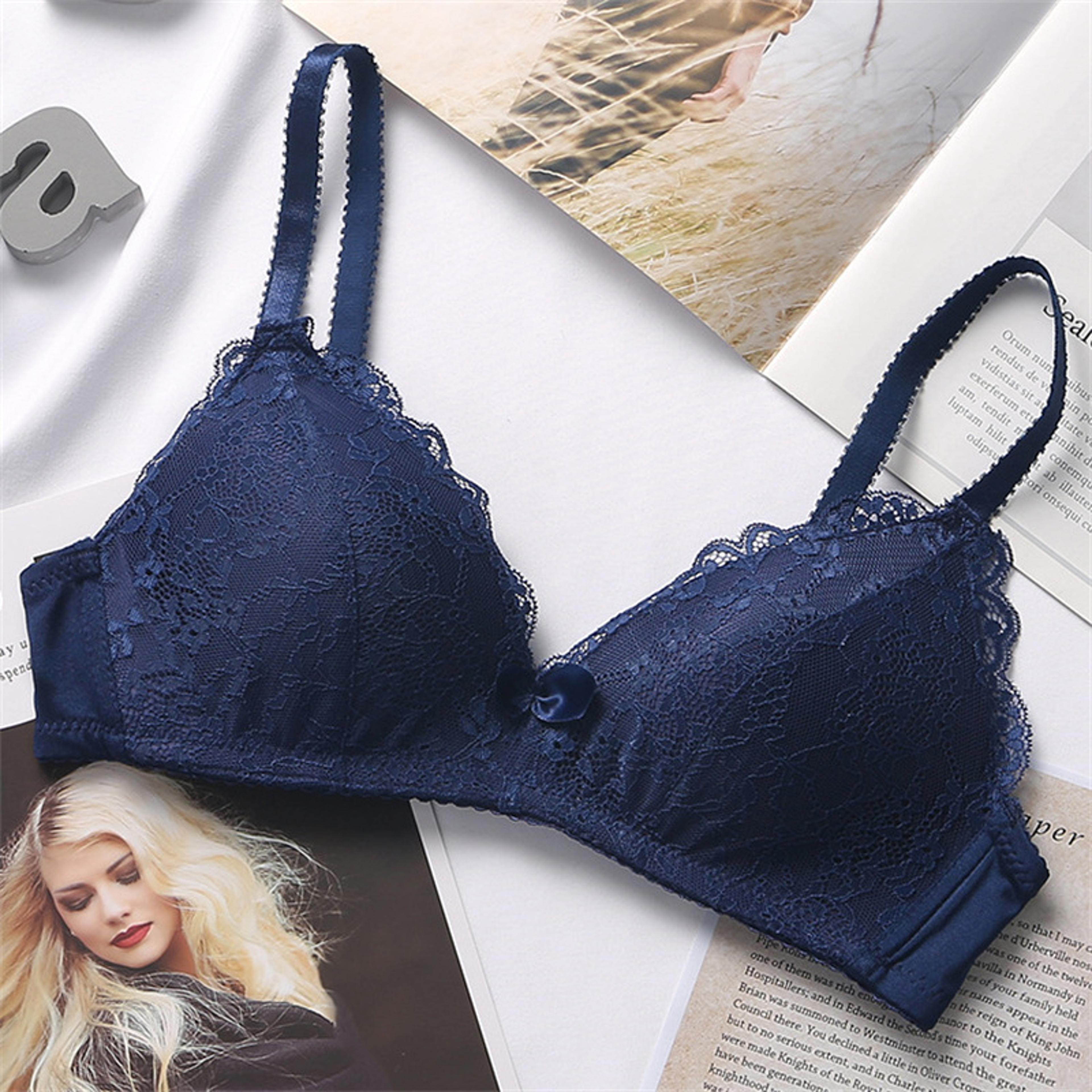 Womens Bra Seamless WireFree PushUp Support Smooth Coverage Lingerie Big Large Cup Size Black White 4