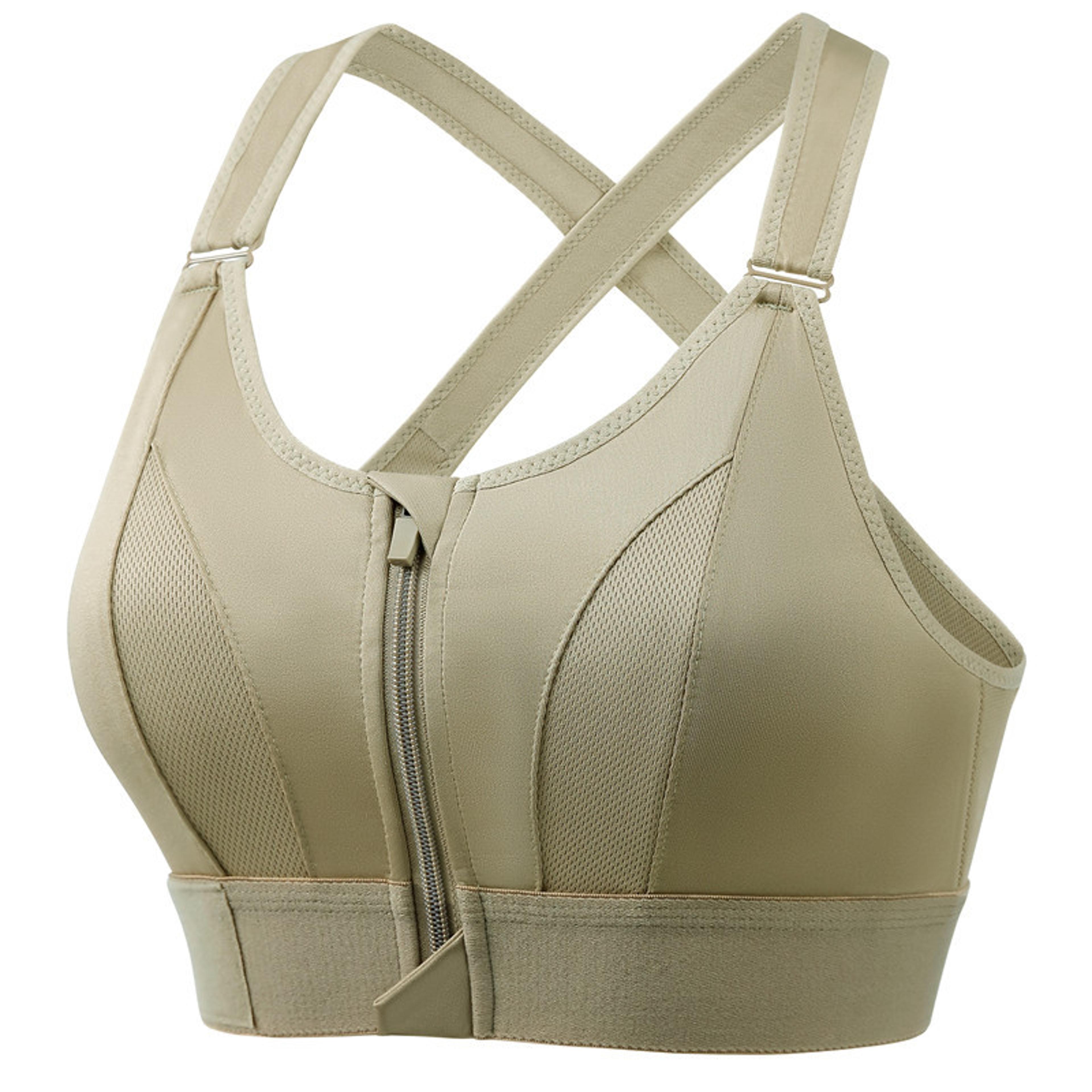 Front Zipper Adjustable Strap Shockproof Sports Bra For Women Elastic Fitness Athletic Brassiere Sl 7