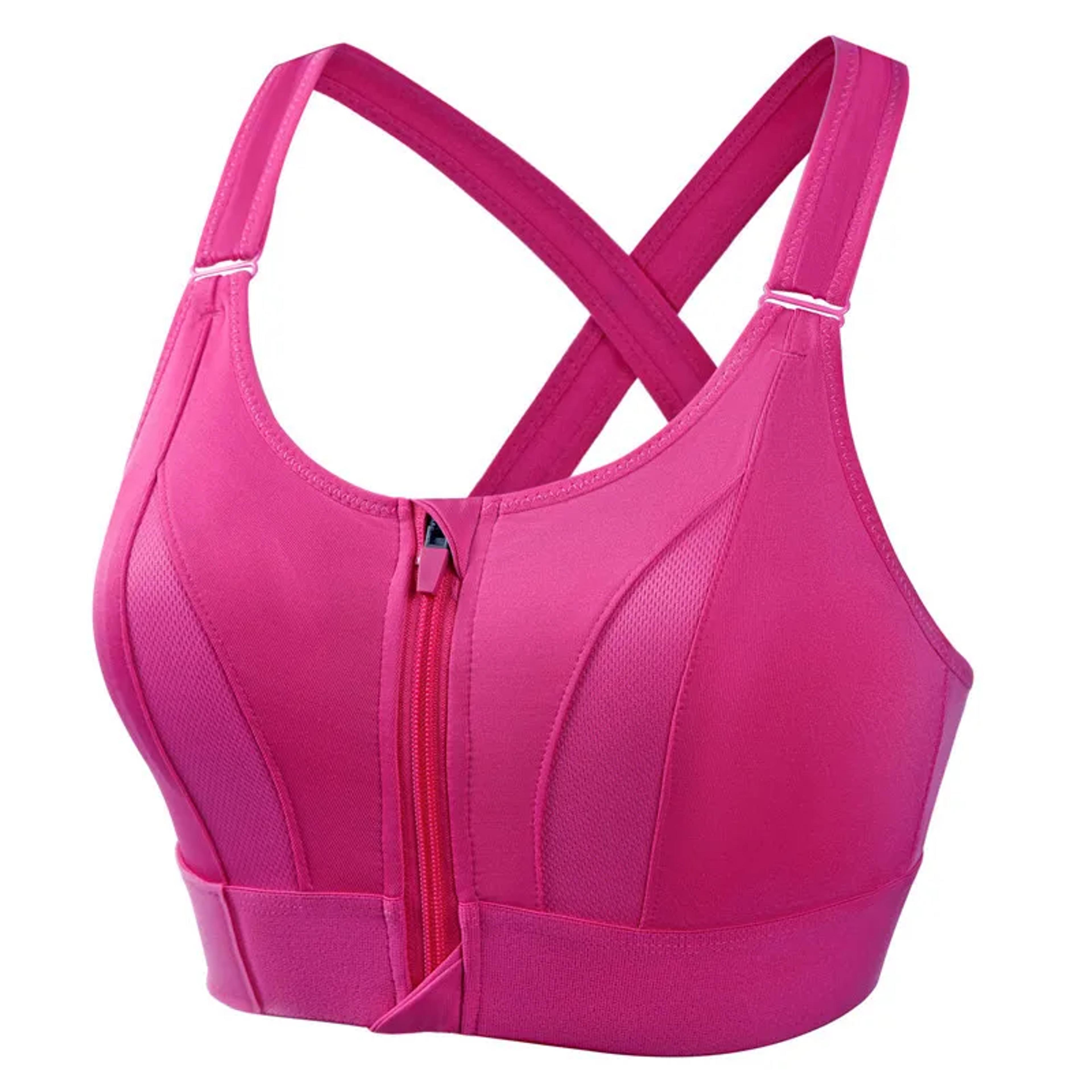 Front Zipper Adjustable Strap Shockproof Sports Bra For Women Elastic Fitness Athletic Brassiere Sl 12