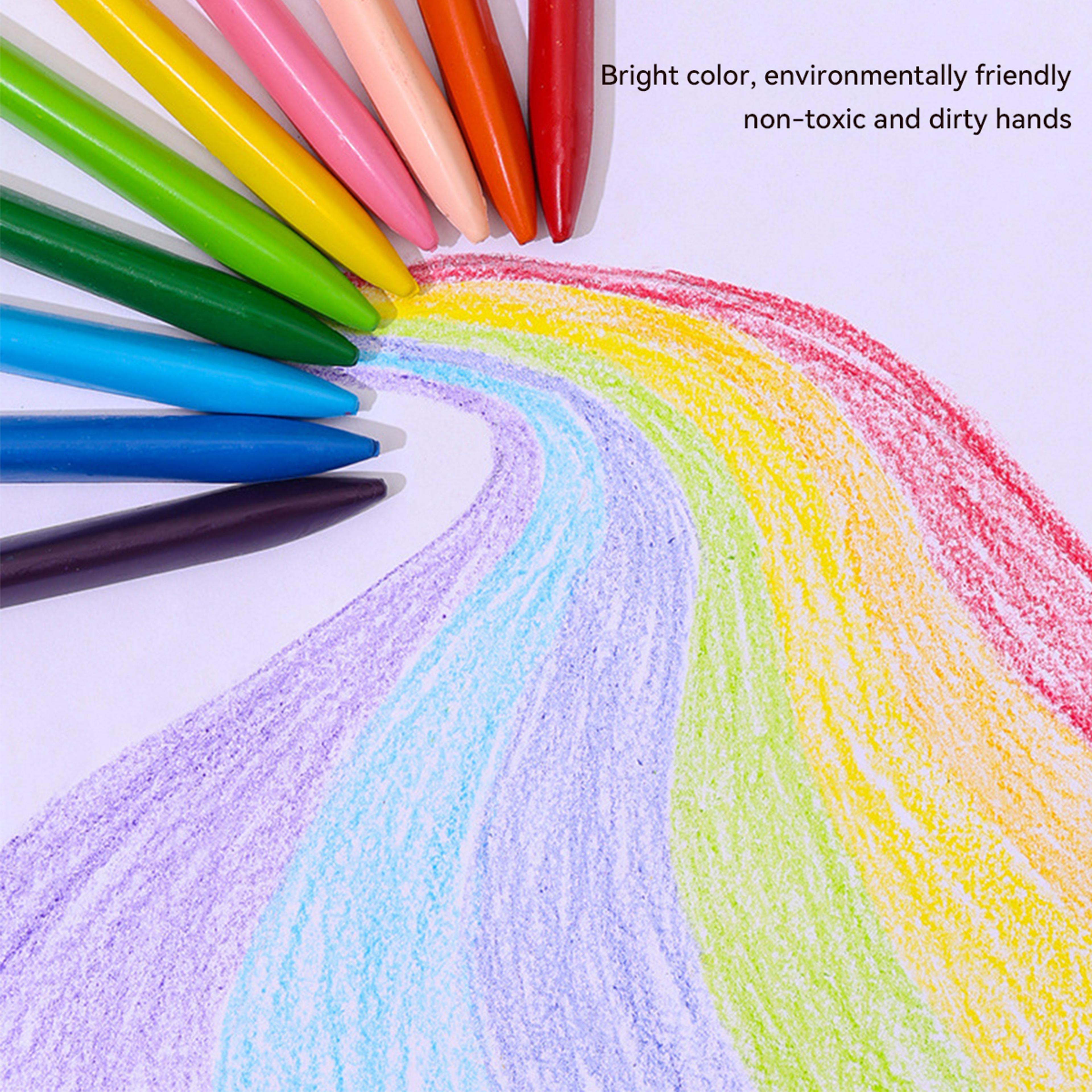 Colors Nondirty Hand Plastic Crayons Washable And Erasable Color Crayons Childrens Painting School  3