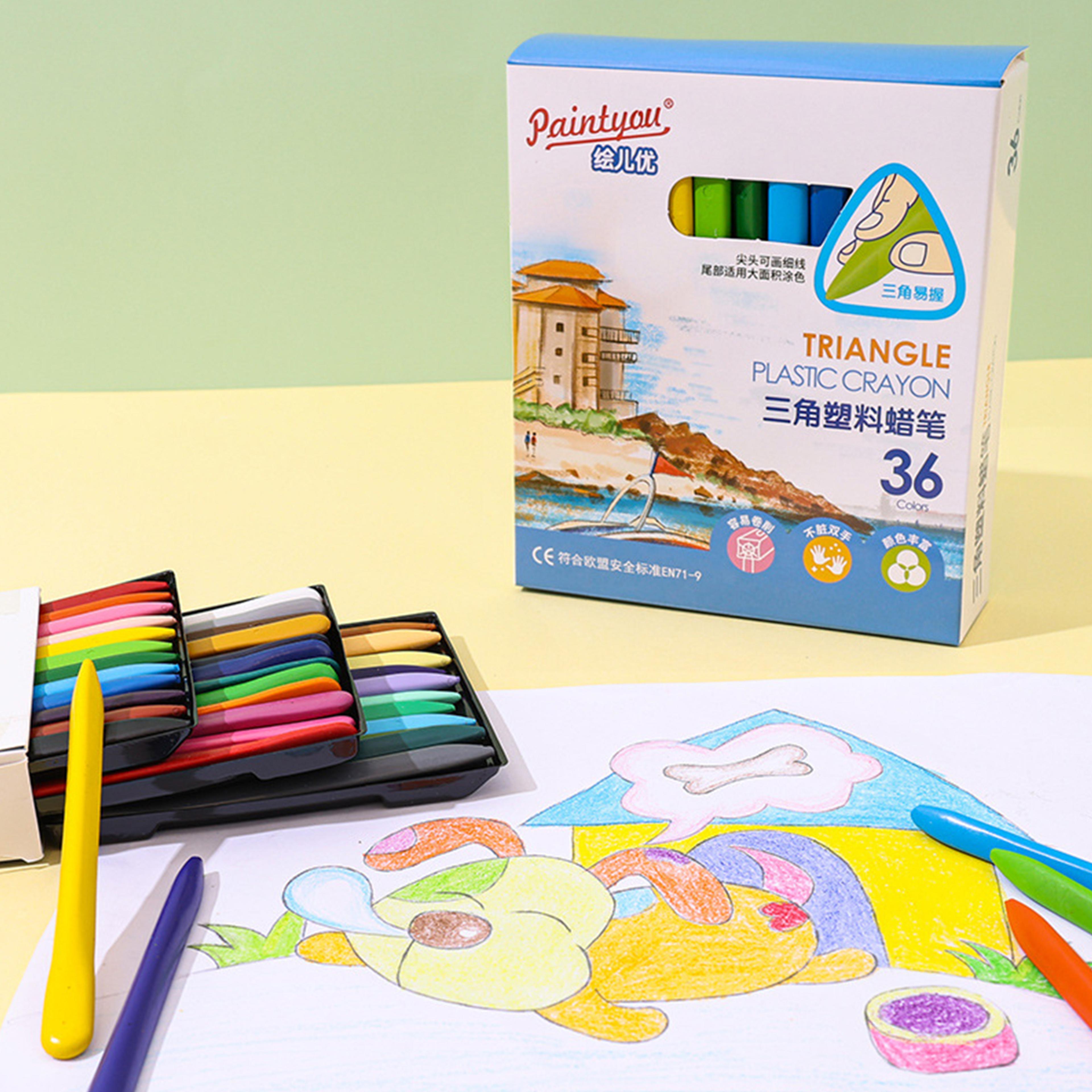 Colors Nondirty Hand Plastic Crayons Washable And Erasable Color Crayons Childrens Painting School  6