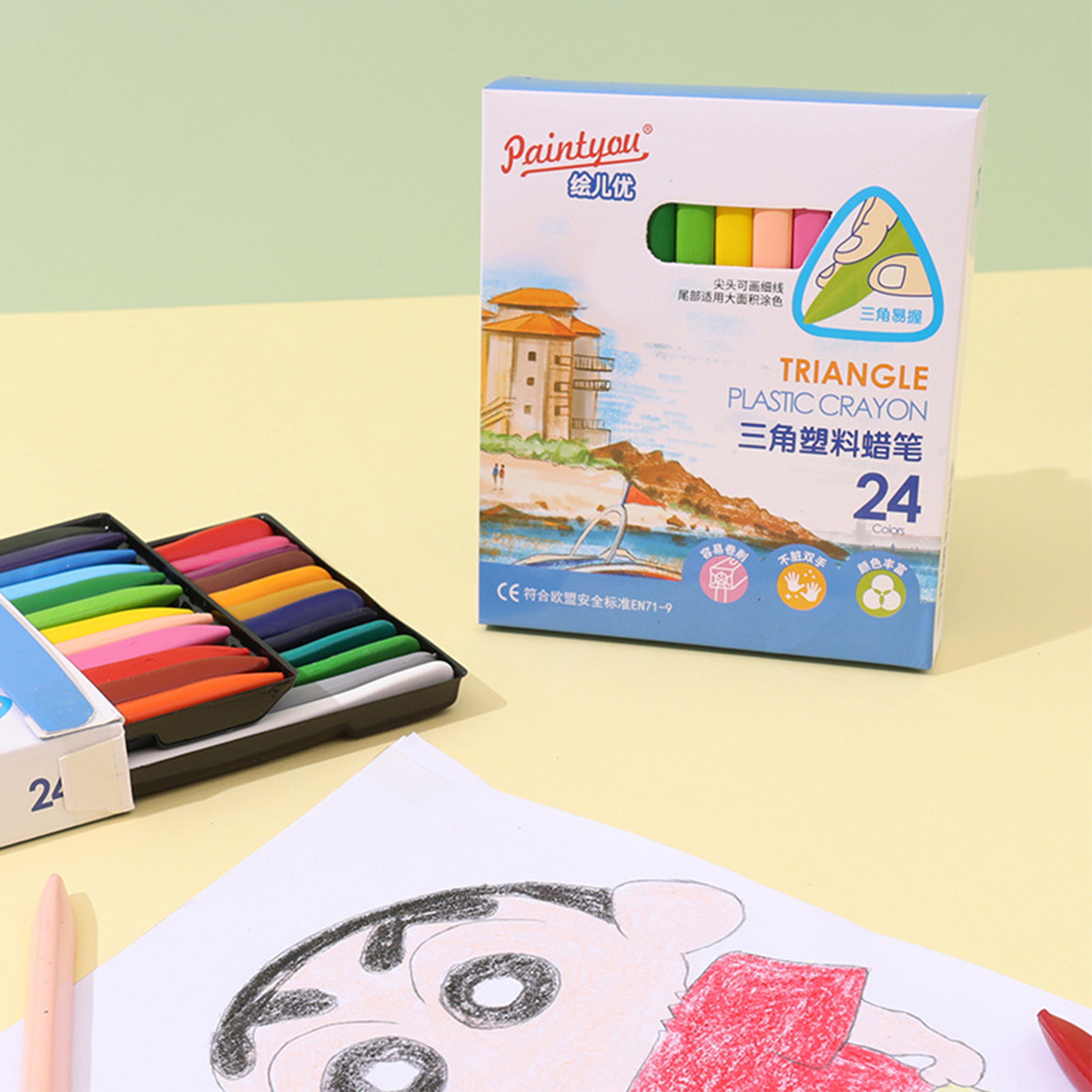 Colors Nondirty Hand Plastic Crayons Washable And Erasable Color Crayons Childrens Painting School  8
