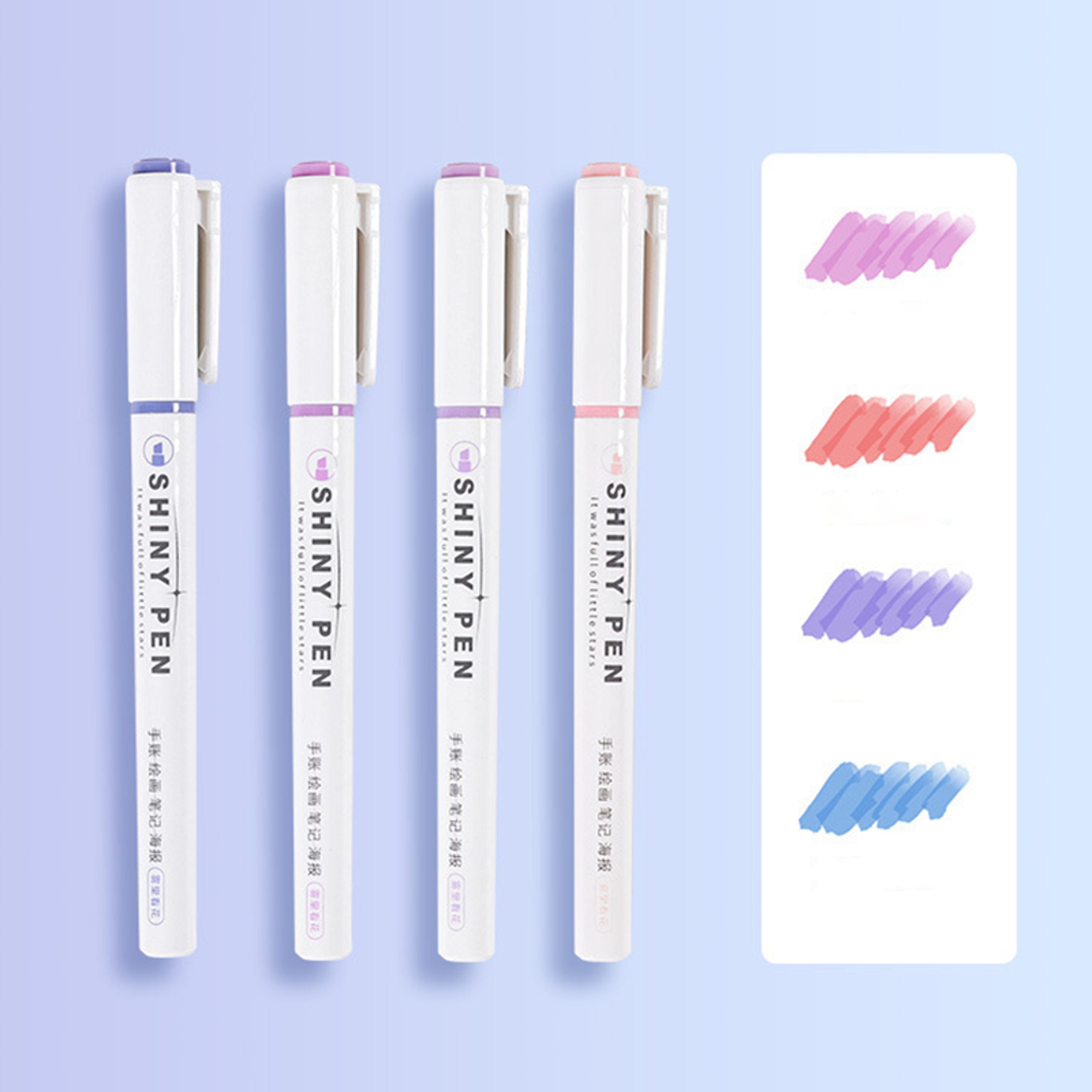 Highlighter Pens Glitter Highlighter Markers Kawaii Stationery Supplies Back To School Accessories  14