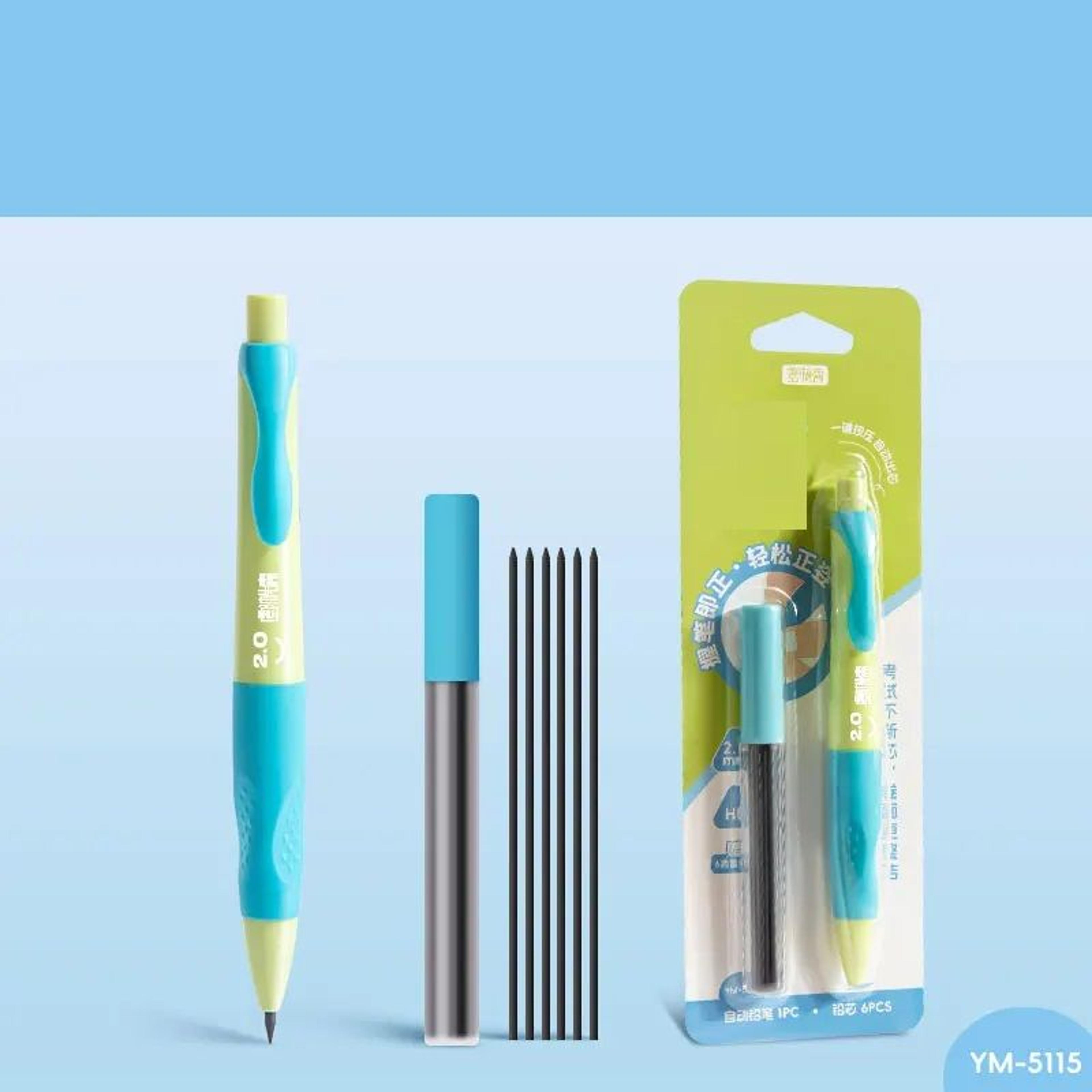 Macaron Propelling Pencil Set Correct Posture Of Holding Pen Mechanical HB Pencil For School And Of